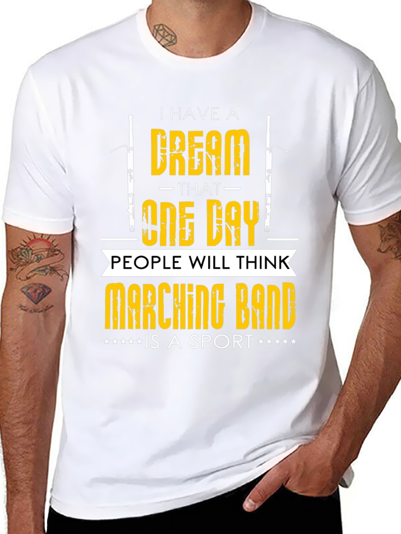 Black Marching Band Sport T-Shirt - Dream Design view 8