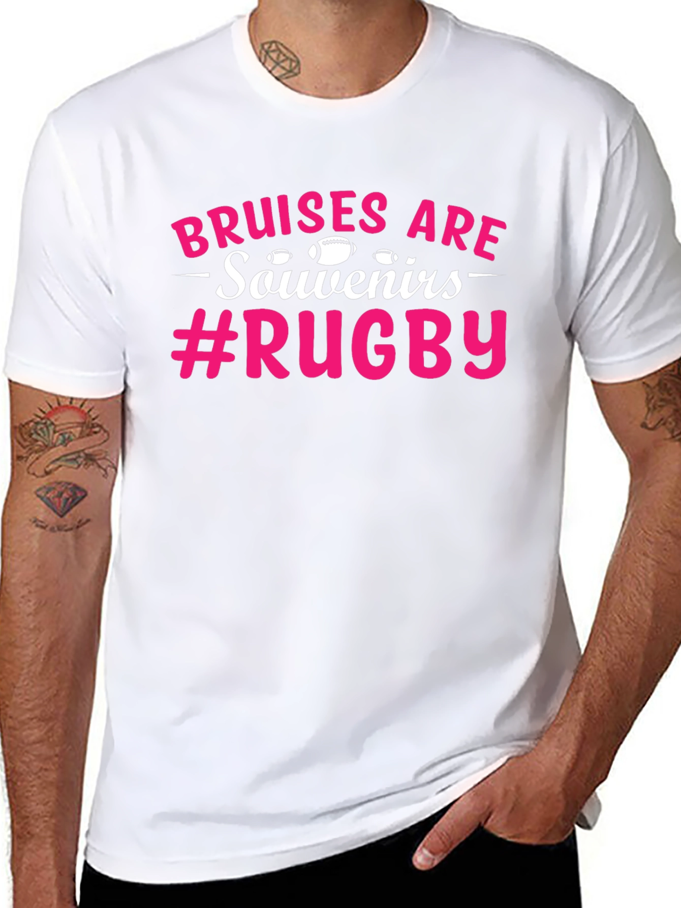 Black Bruises Are Souvenirs Rugby Graphic T-Shirt view 8