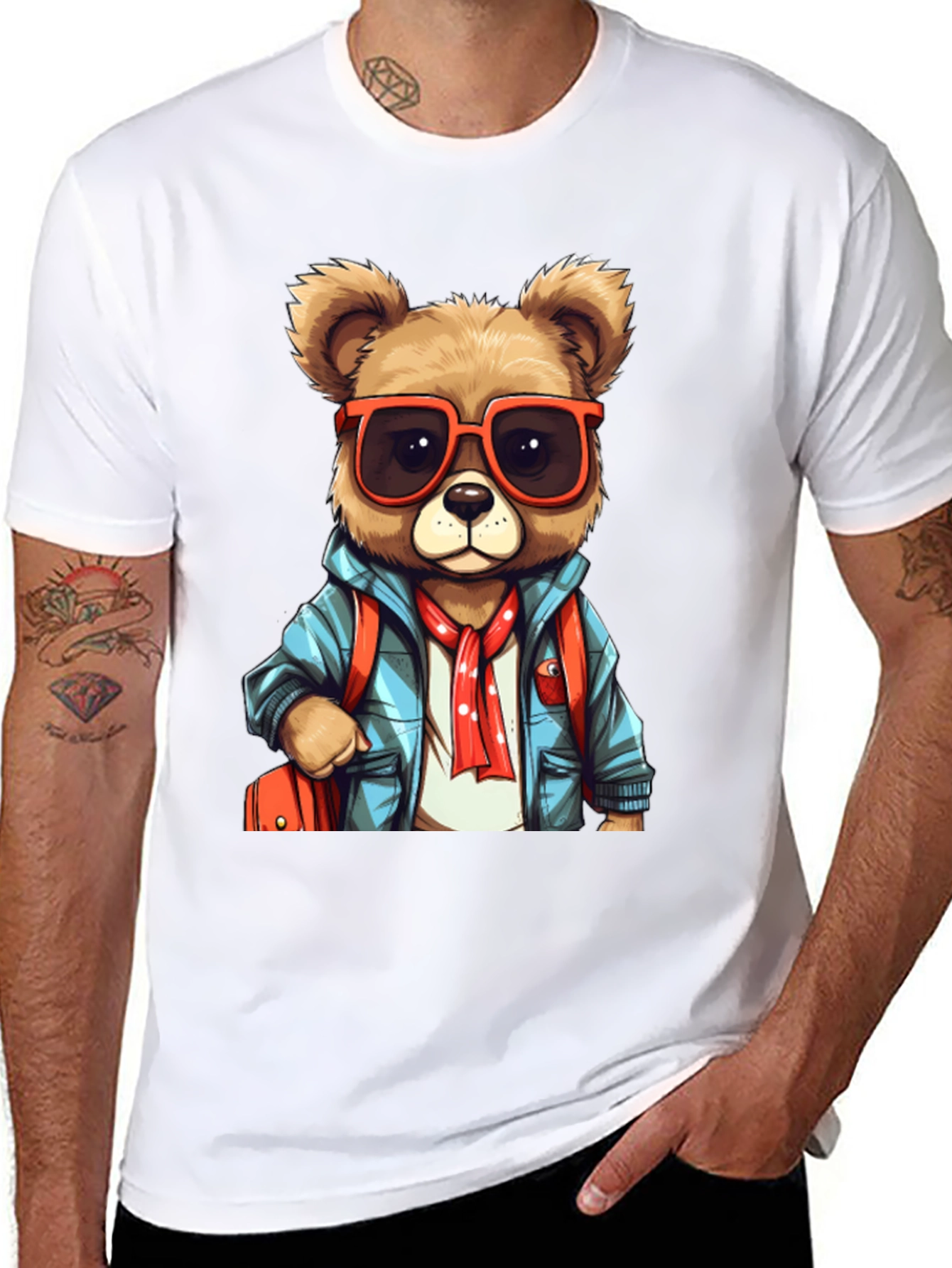 Black Bear with Sunglasses T-Shirt view 8