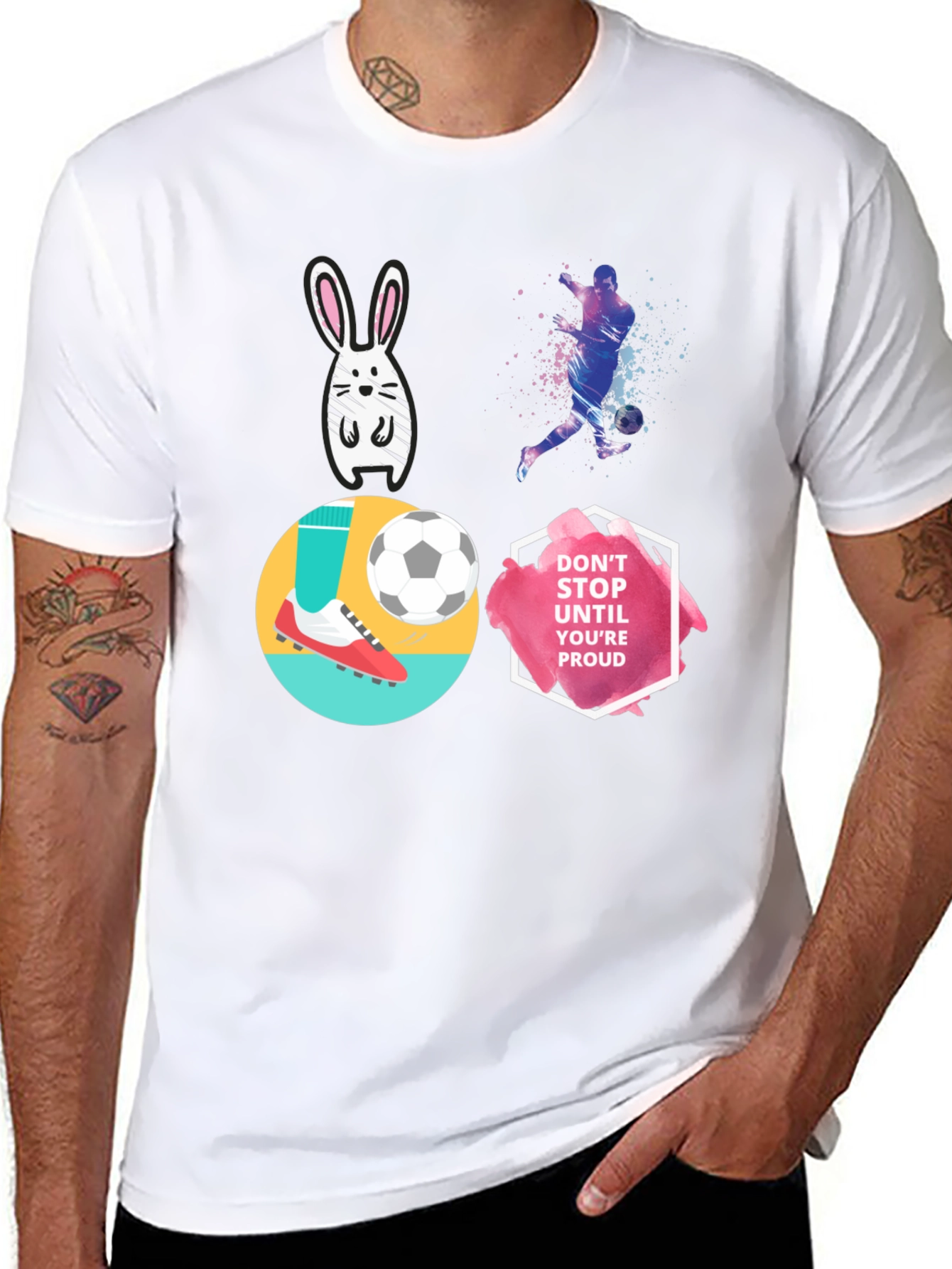 Black Soccer Dreams T-Shirt - Unique Graphic Tee view 8