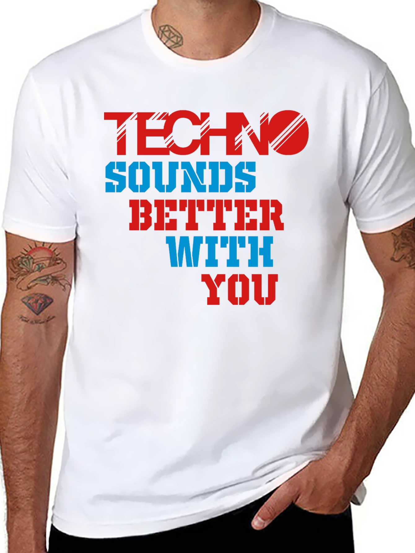 Black Techno Sounds Better With You T-Shirt view 8