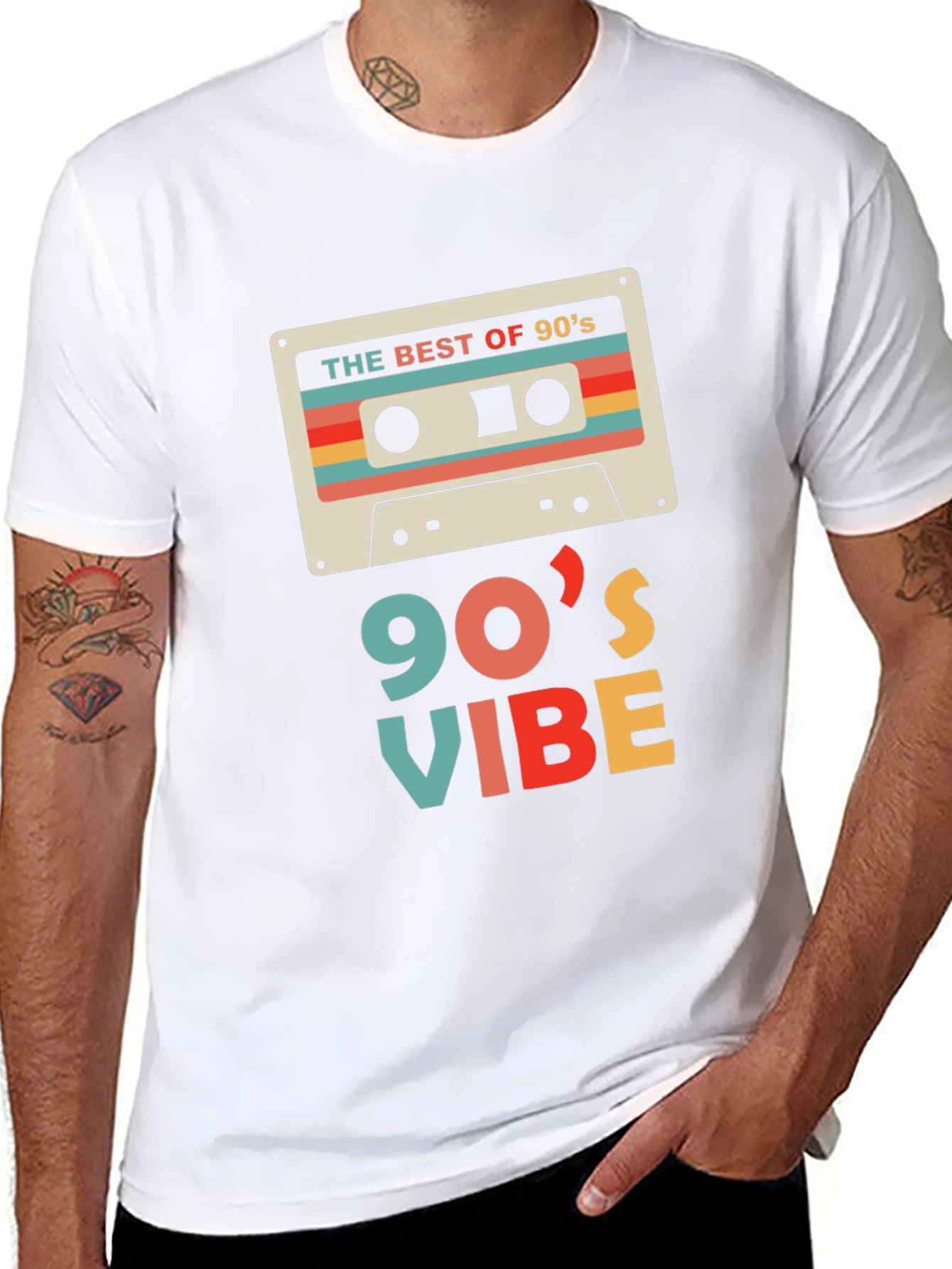 Black Retro 90's Vibe Graphic Tee view 8