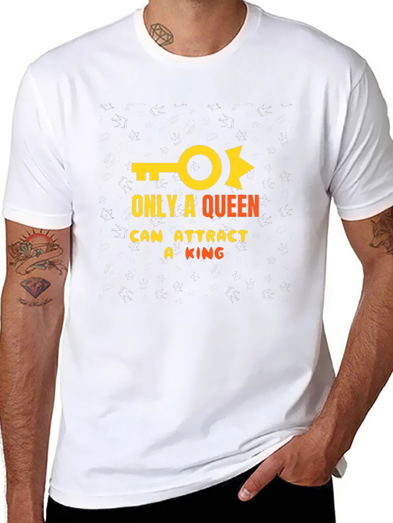 Black Queen Attracts King Graphic T-Shirt view 8
