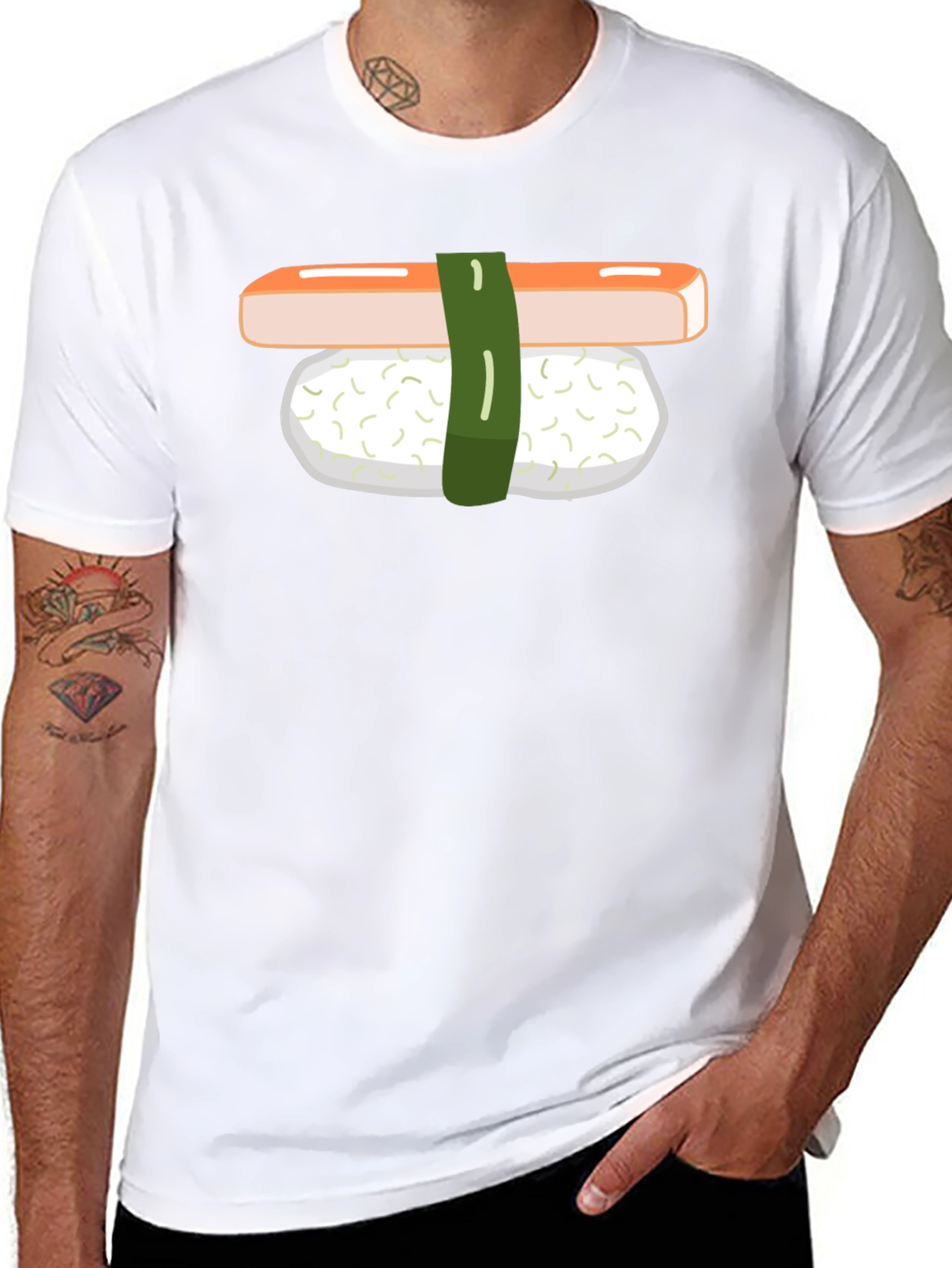Black Sushi Graphic Tee - Foodie T-Shirt view 8