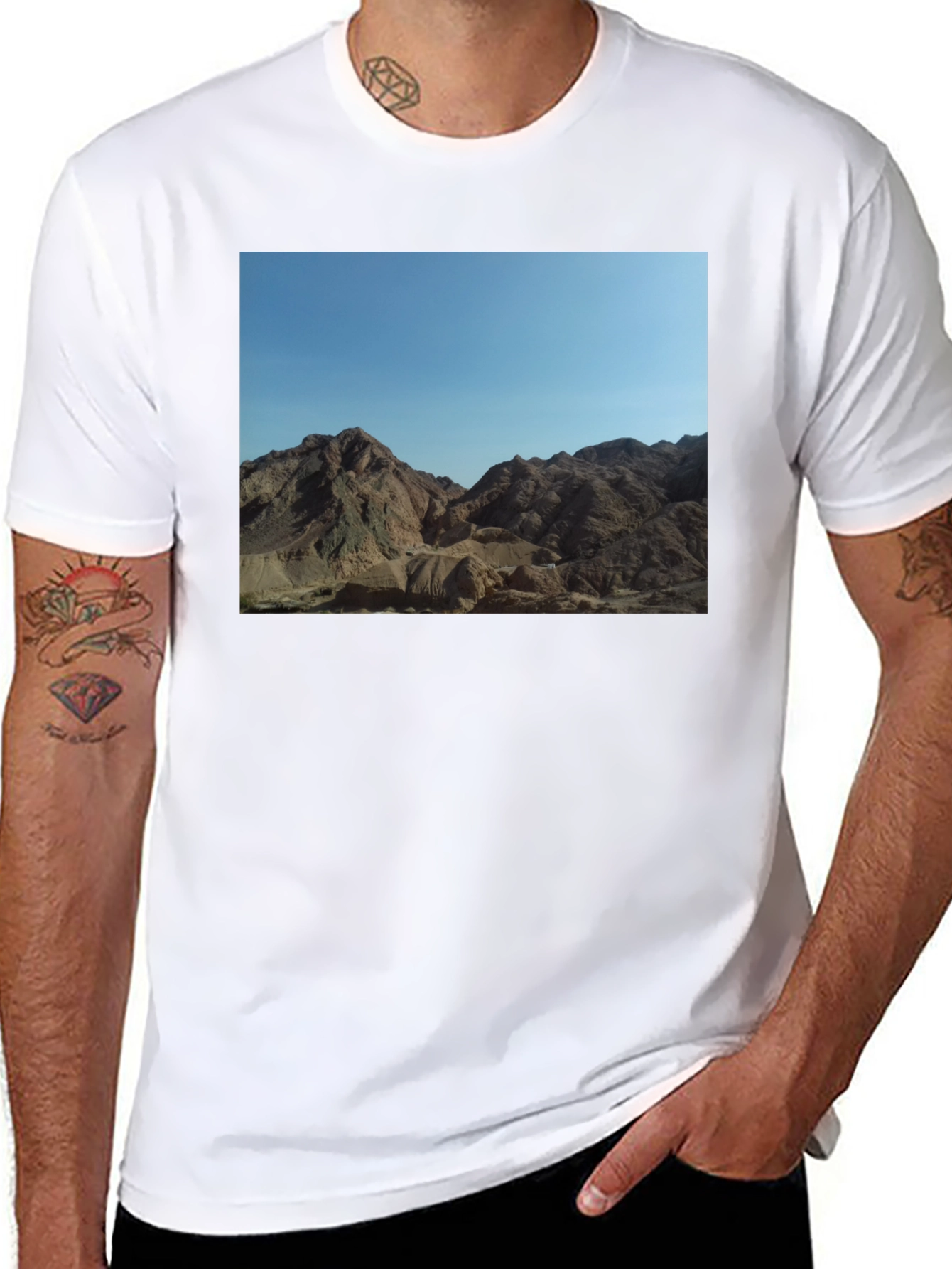 Black Mountain Vista Graphic Tee - Unisex Black T-Shirt view 8