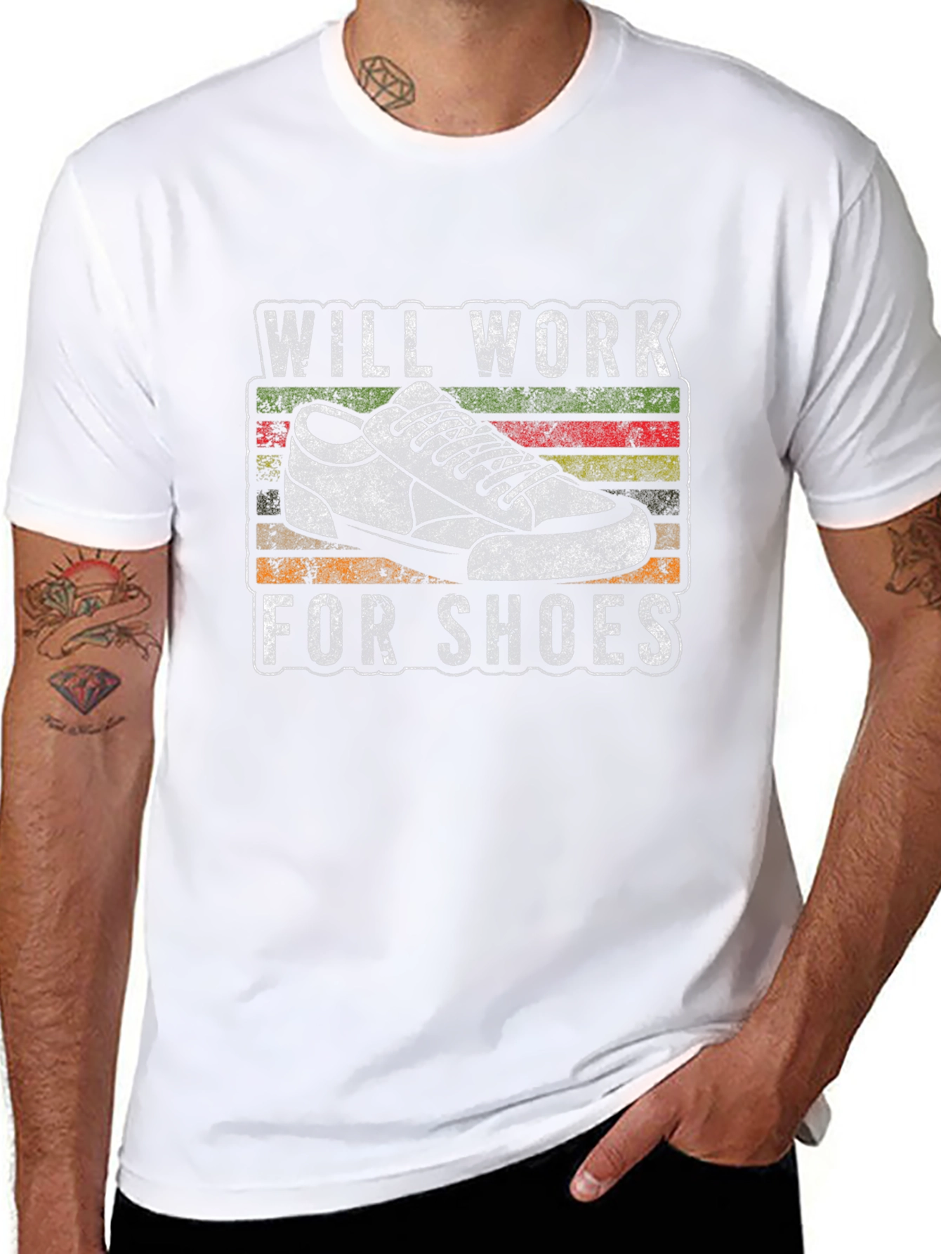 Black Will Work For Shoes T-Shirt | Casual Style view 8
