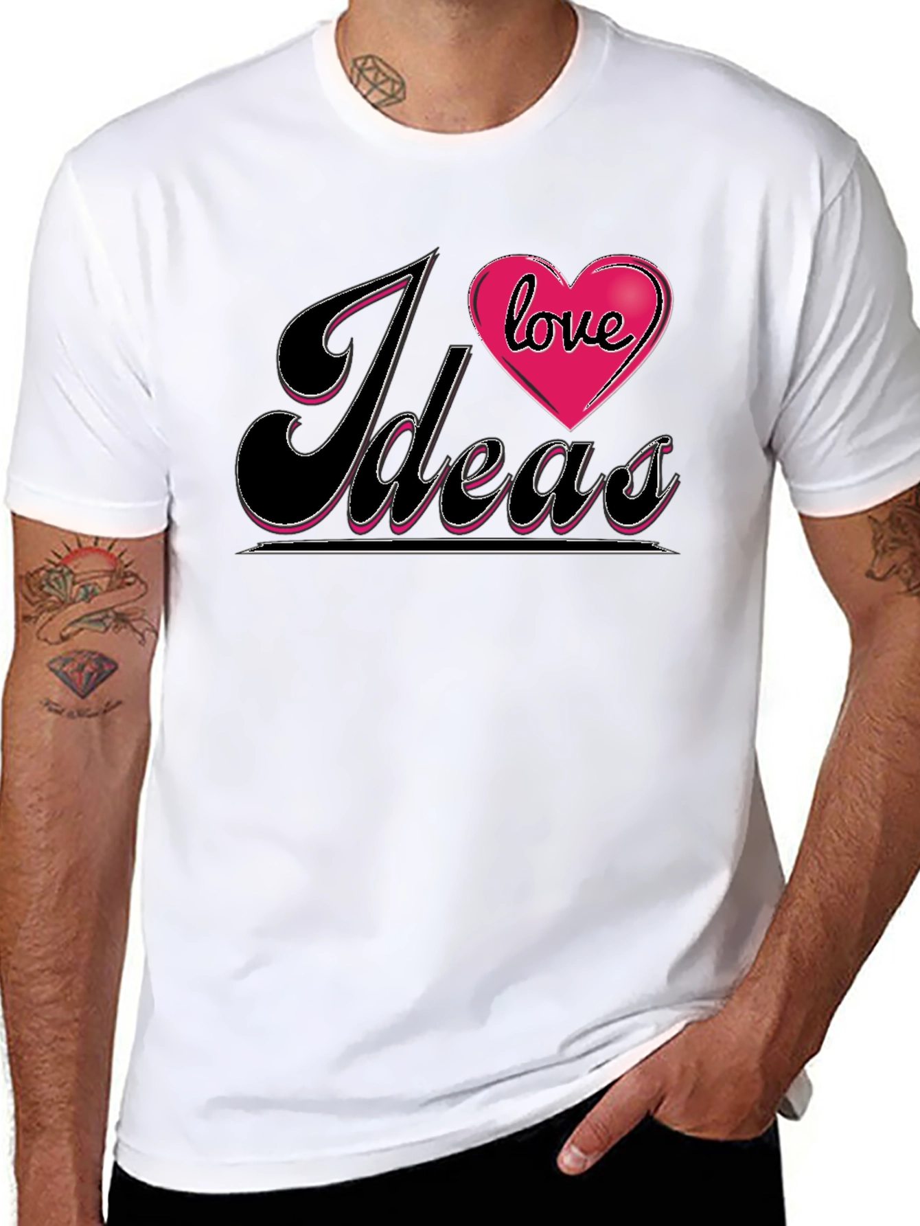 Black I Love Ideas Graphic Tee - Black T-Shirt view 8