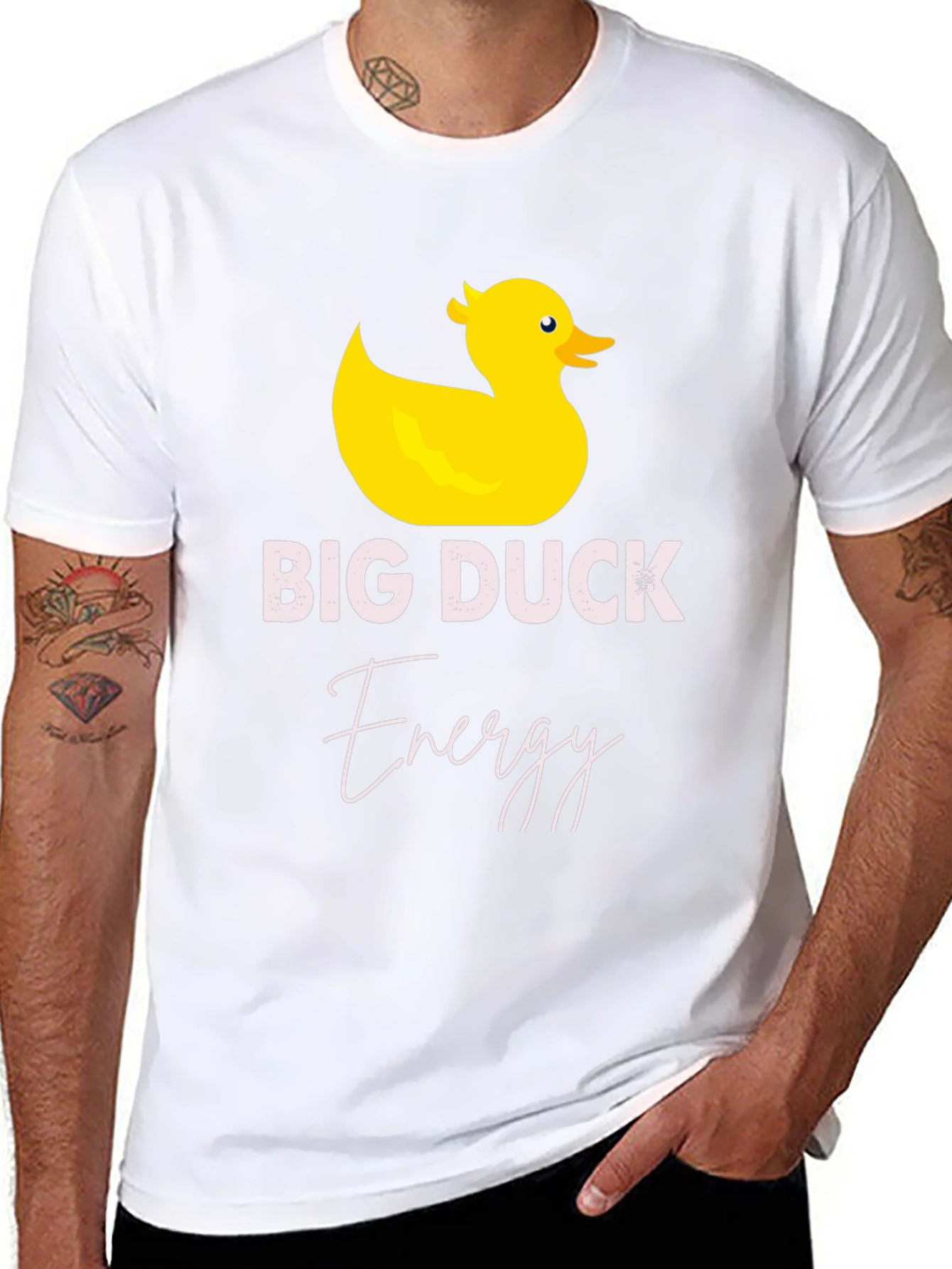 Black Big Duck Energy T-Shirt - Funny Graphic Tee view 8