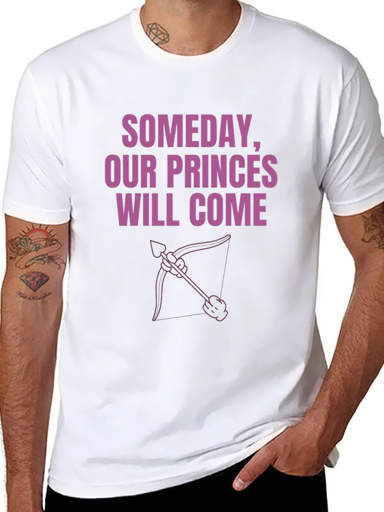 Black Someday Our Princes Will Come Graphic Tee view 8