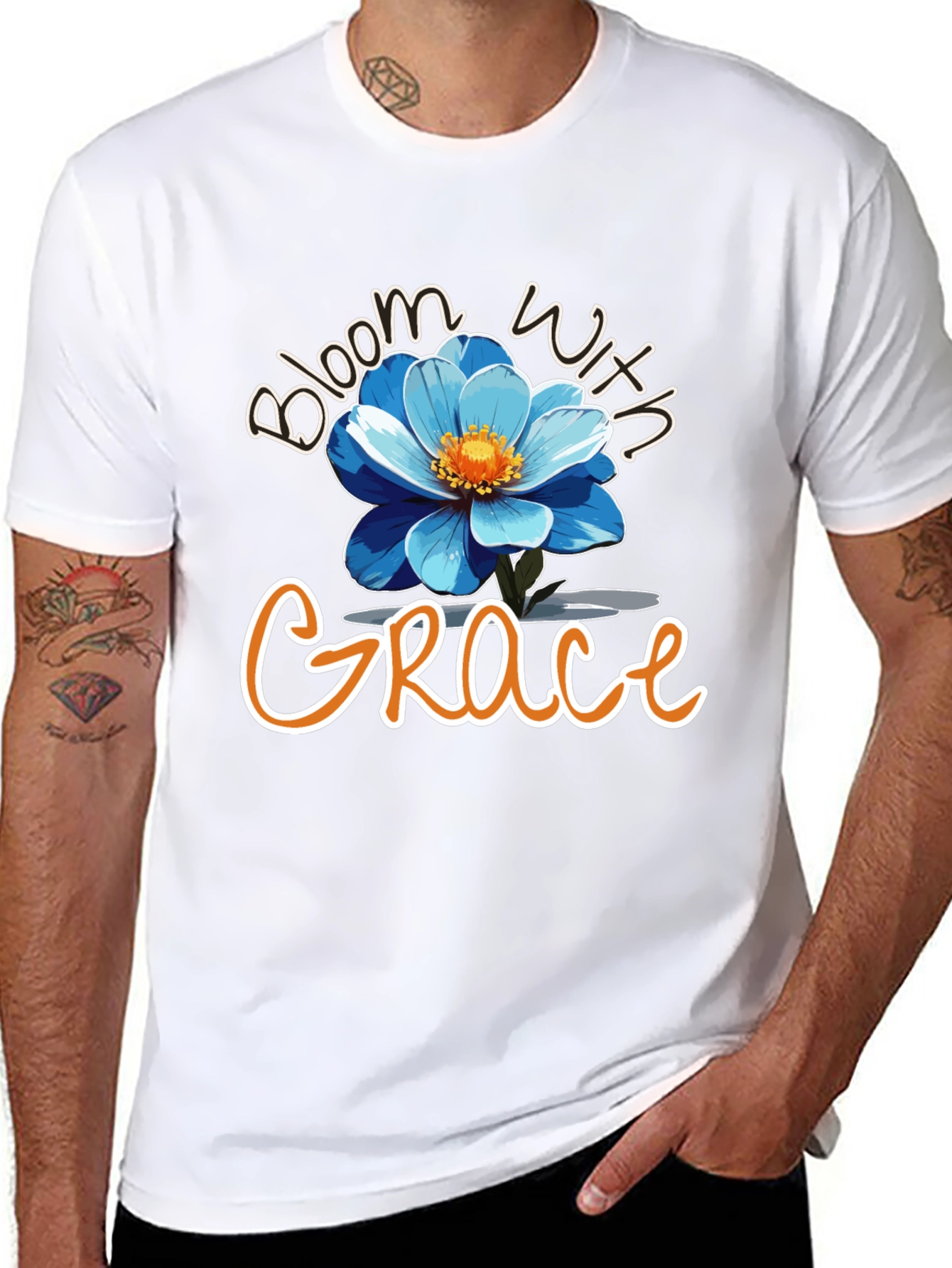 Black Bloom with Grace Graphic Tee view 8