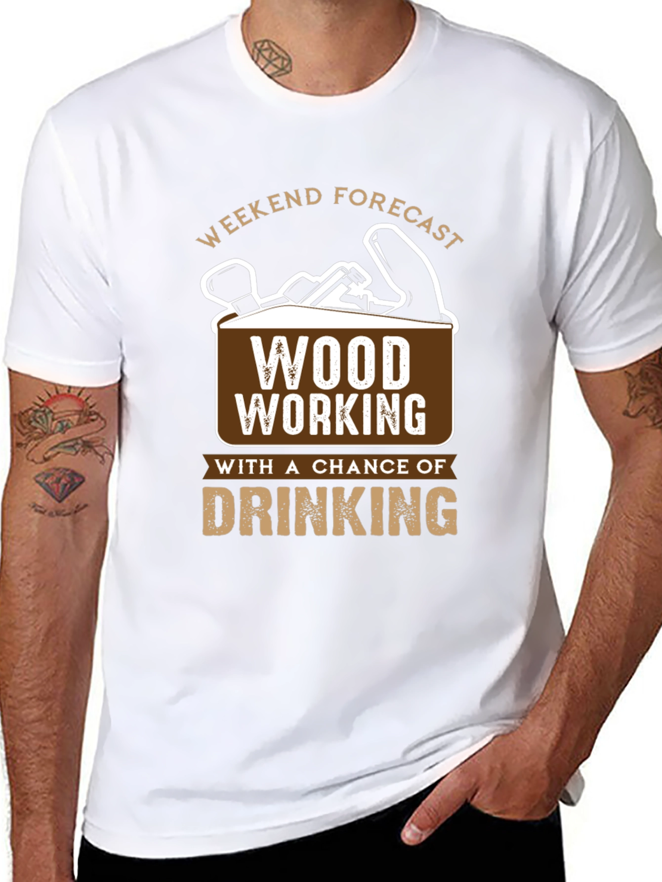 Black Weekend Forecast Woodworking T-Shirt view 8