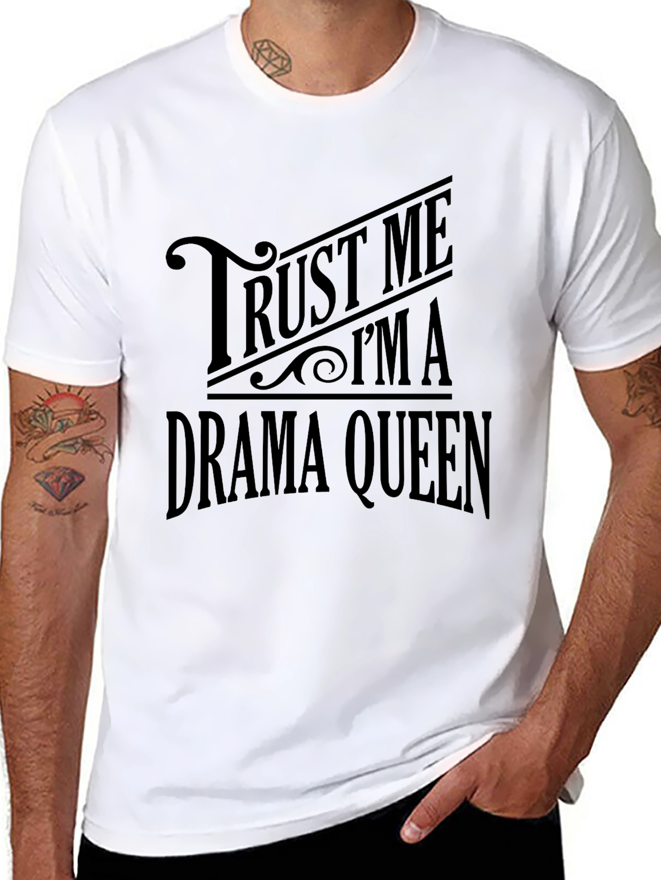 Trust Me I'm A Drama Queen Black T-Shirt - 8