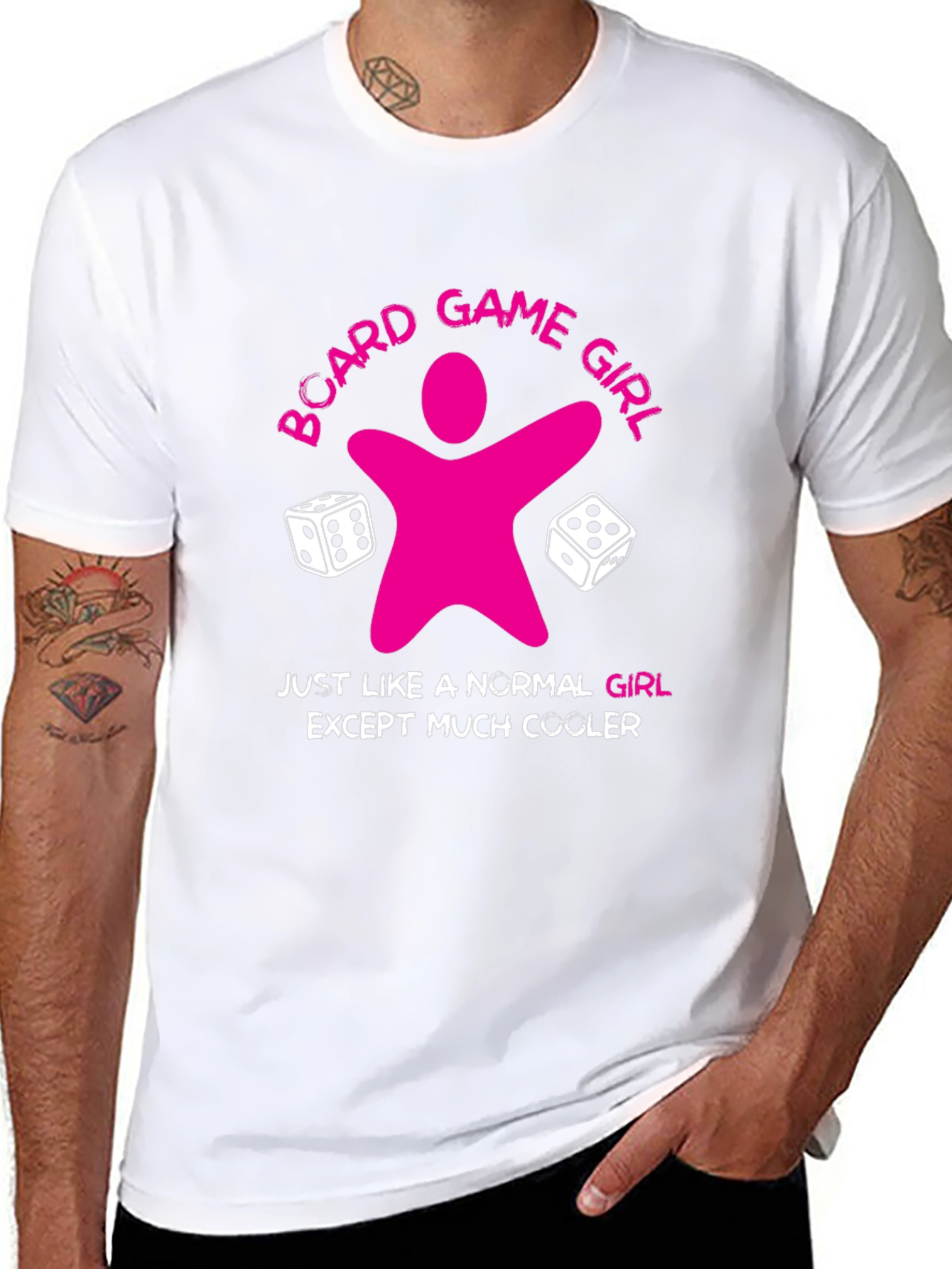 Black Board Game Girl T-Shirt - Cool Gamer Tee view 8