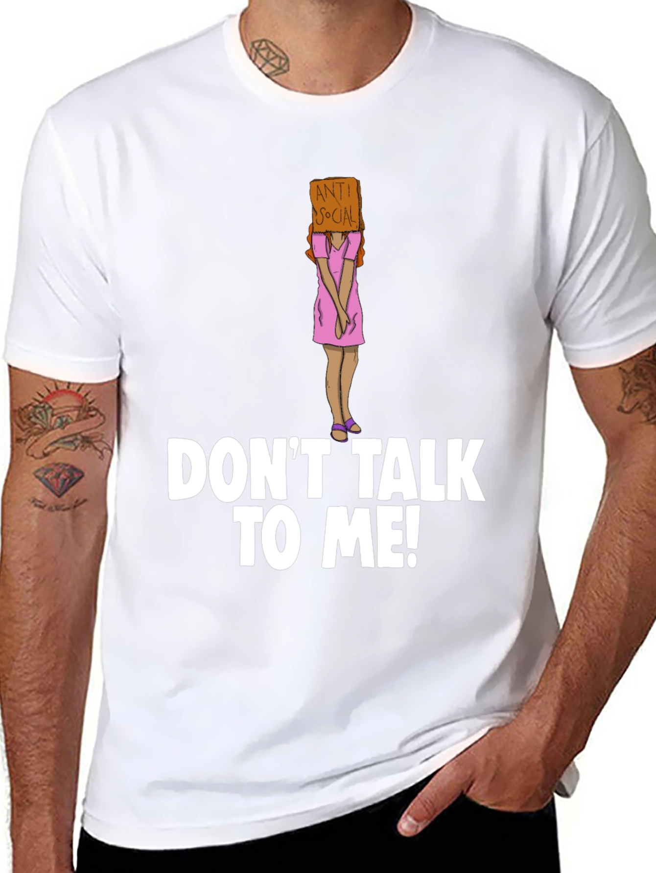 Black Anti-Social T-Shirt - 'Don't Talk To Me!' Novelty Tee view 8