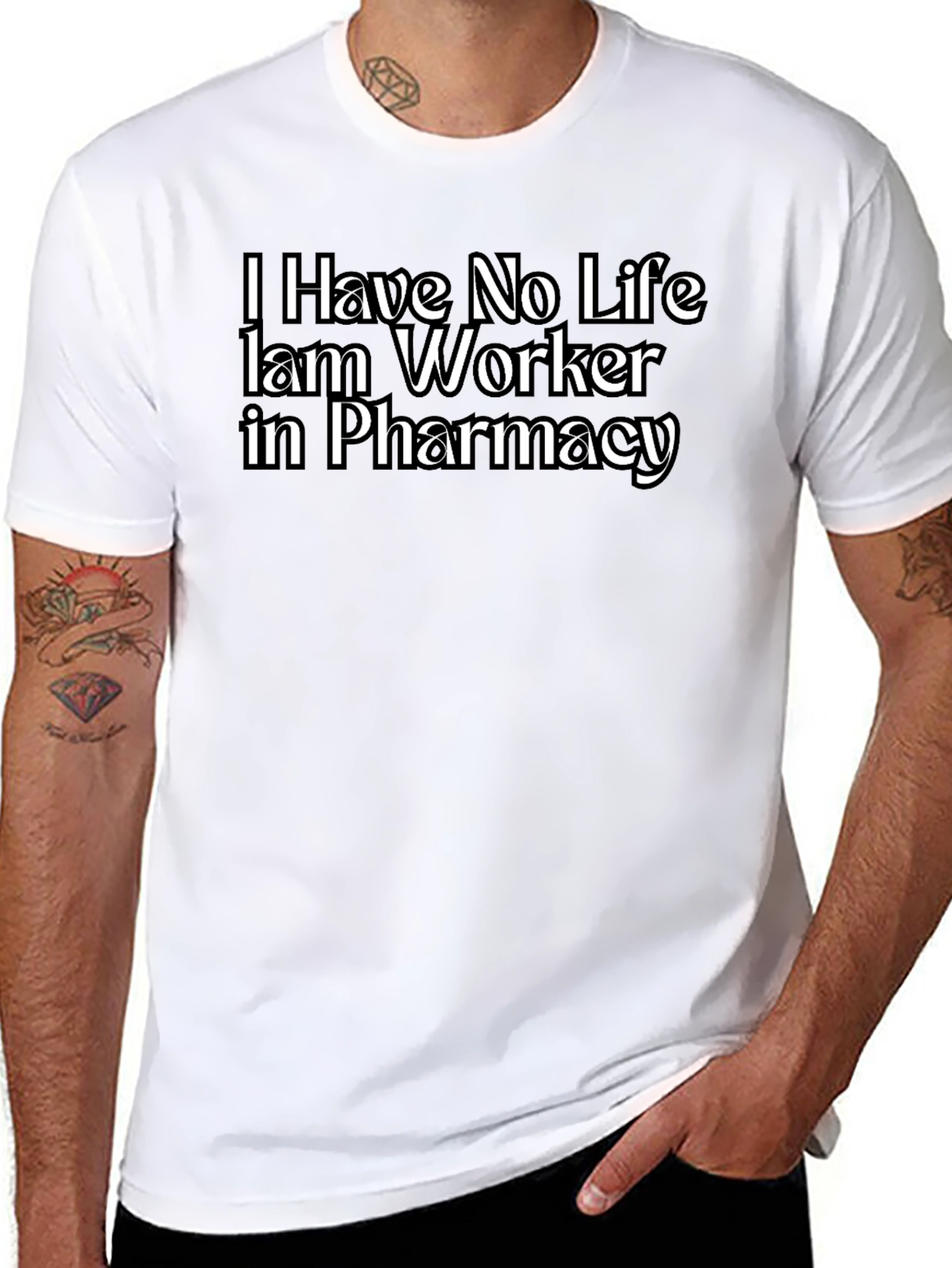 Black Pharmacy Worker T-Shirt - Humorous Tee view 8