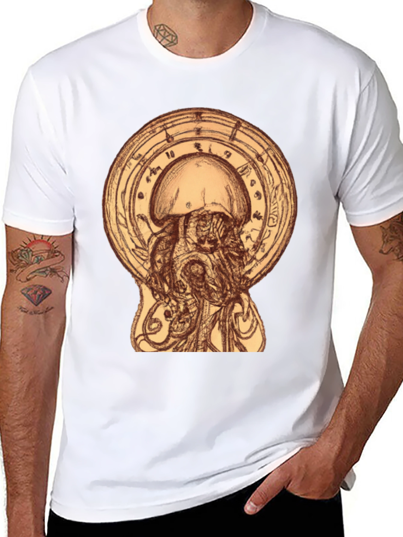 Black Ethereal Jellyfish Graphic Tee view 8