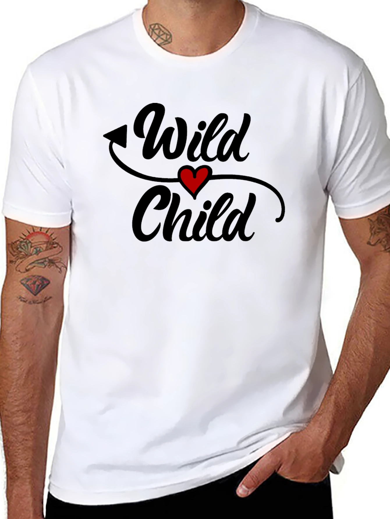 Black Wild Child Graphic T-Shirt - Black view 8