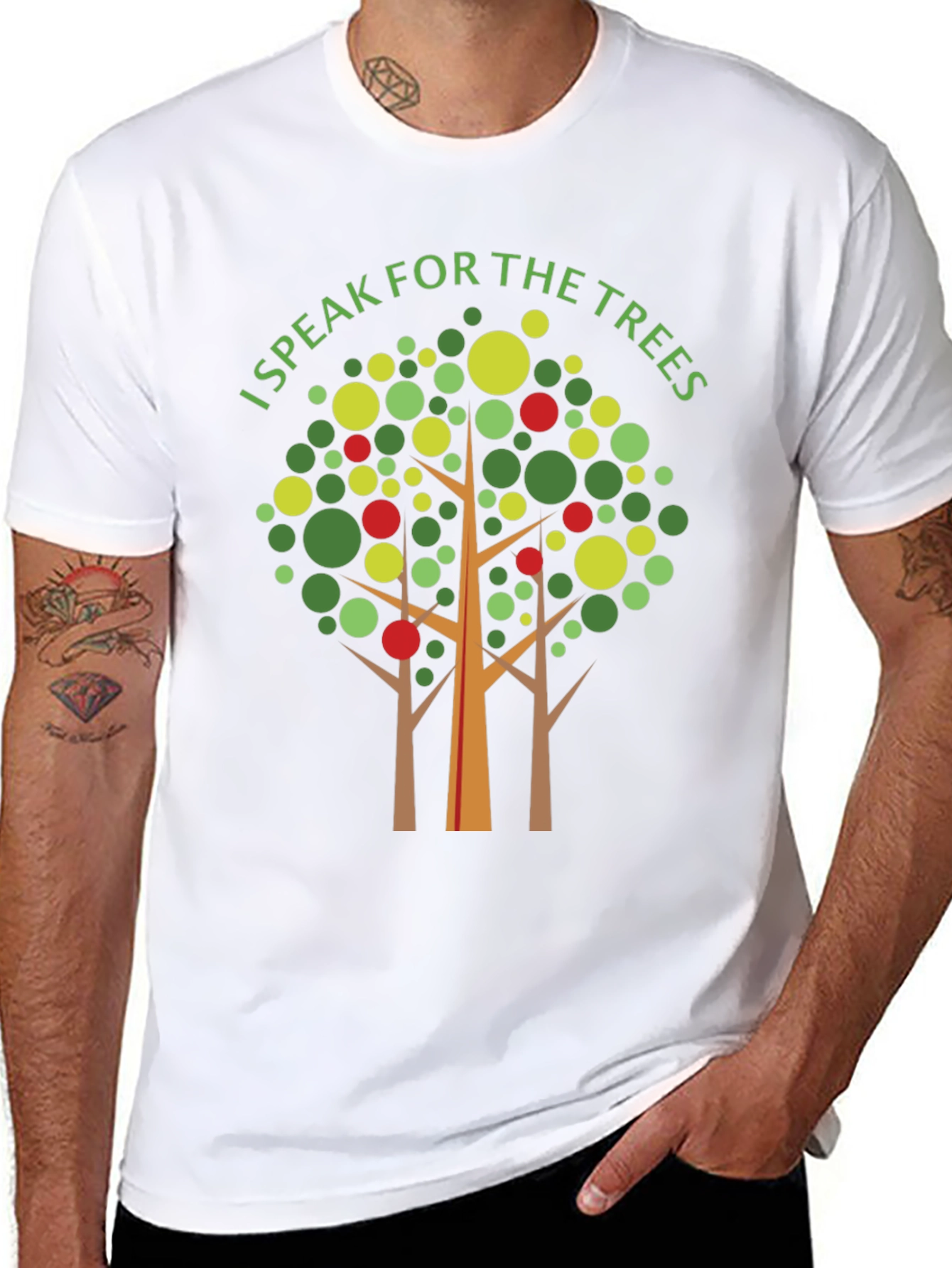 Black I Speak for the Trees Graphic T-Shirt view 8