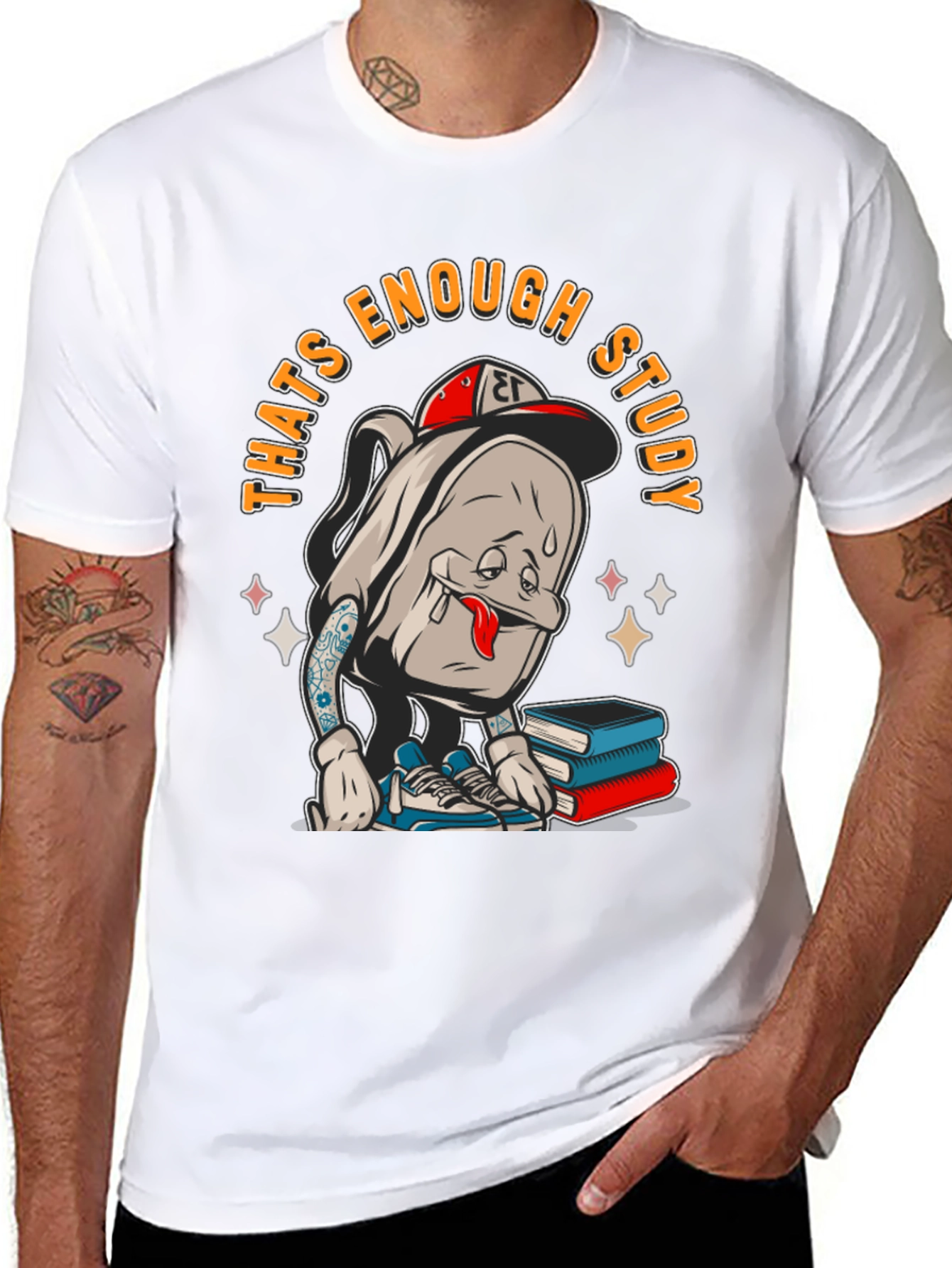 Black That's Enough Study T-Shirt view 8