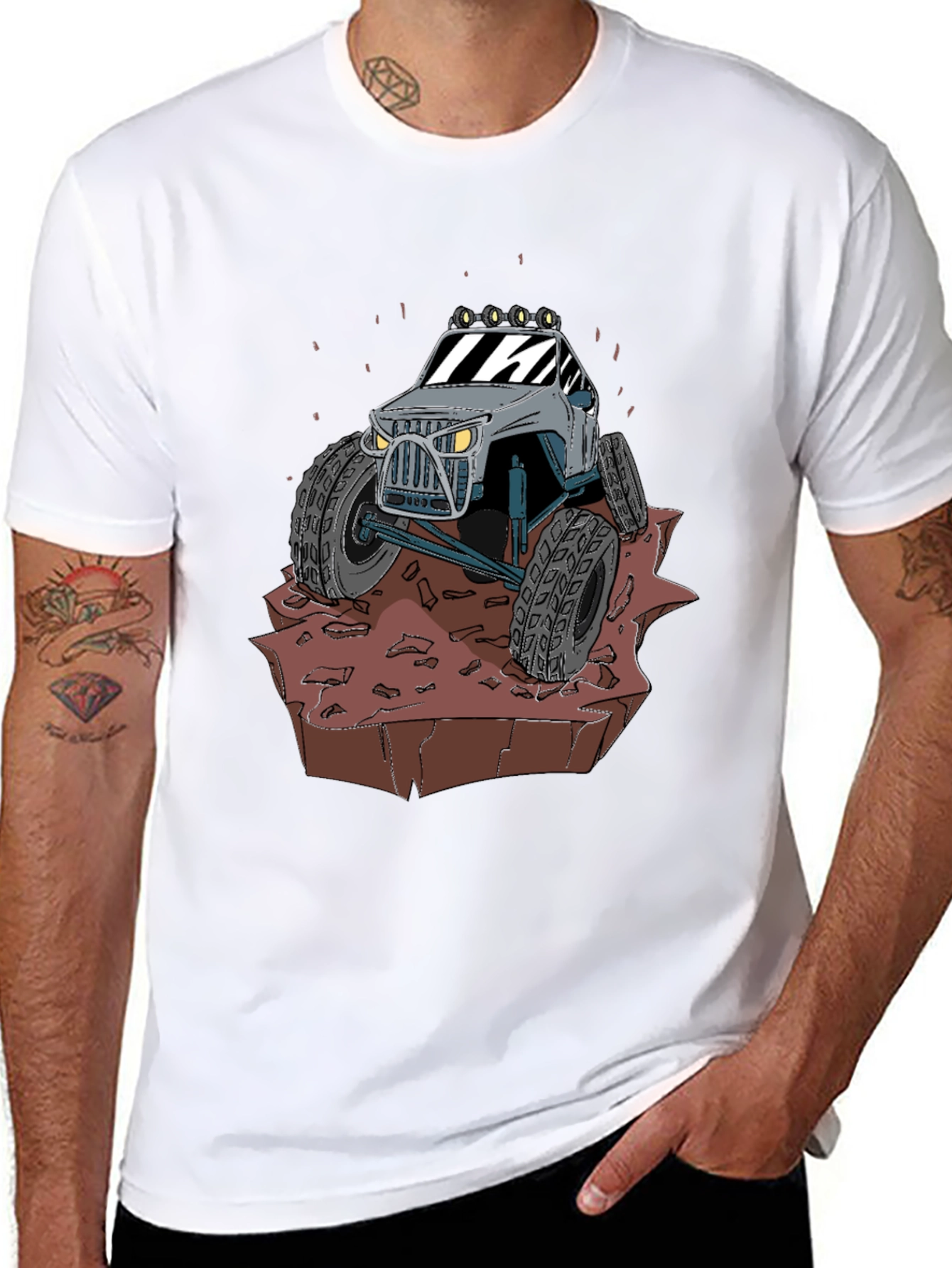 Black Off-Road Adventure T-Shirt view 8