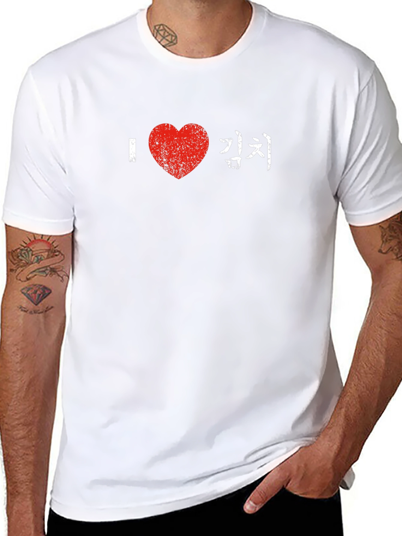 Black I Love Kimchi T-Shirt - Korean Foodie Tee view 8