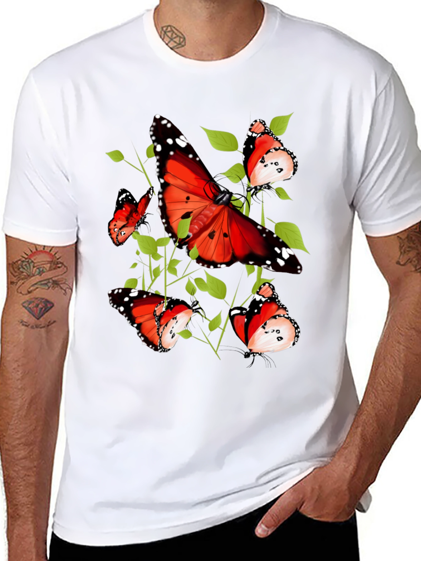 Black Butterfly Graphic Tee - Nature Inspired Design view 8