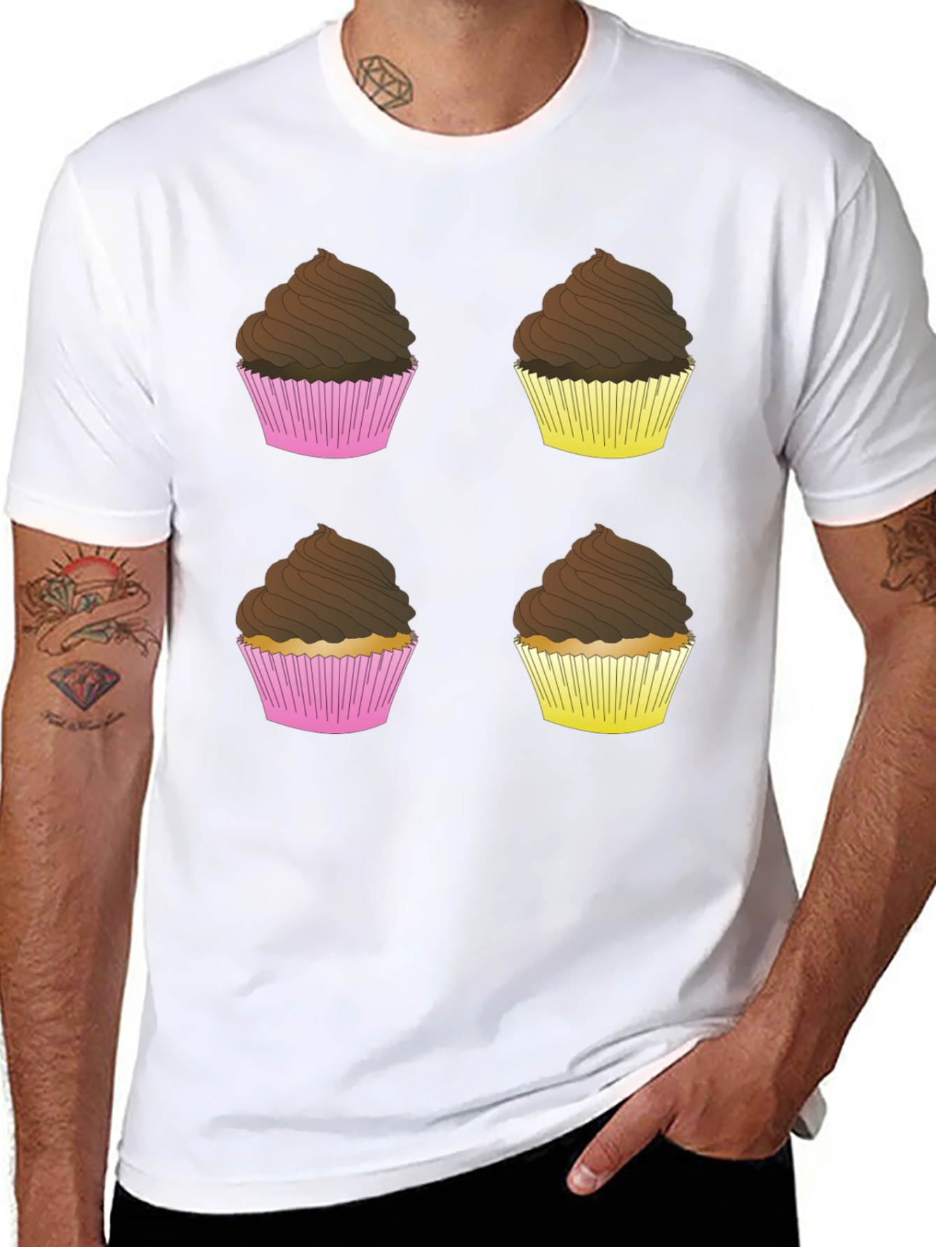Black Cupcake T-Shirt - Sweet Design view 8