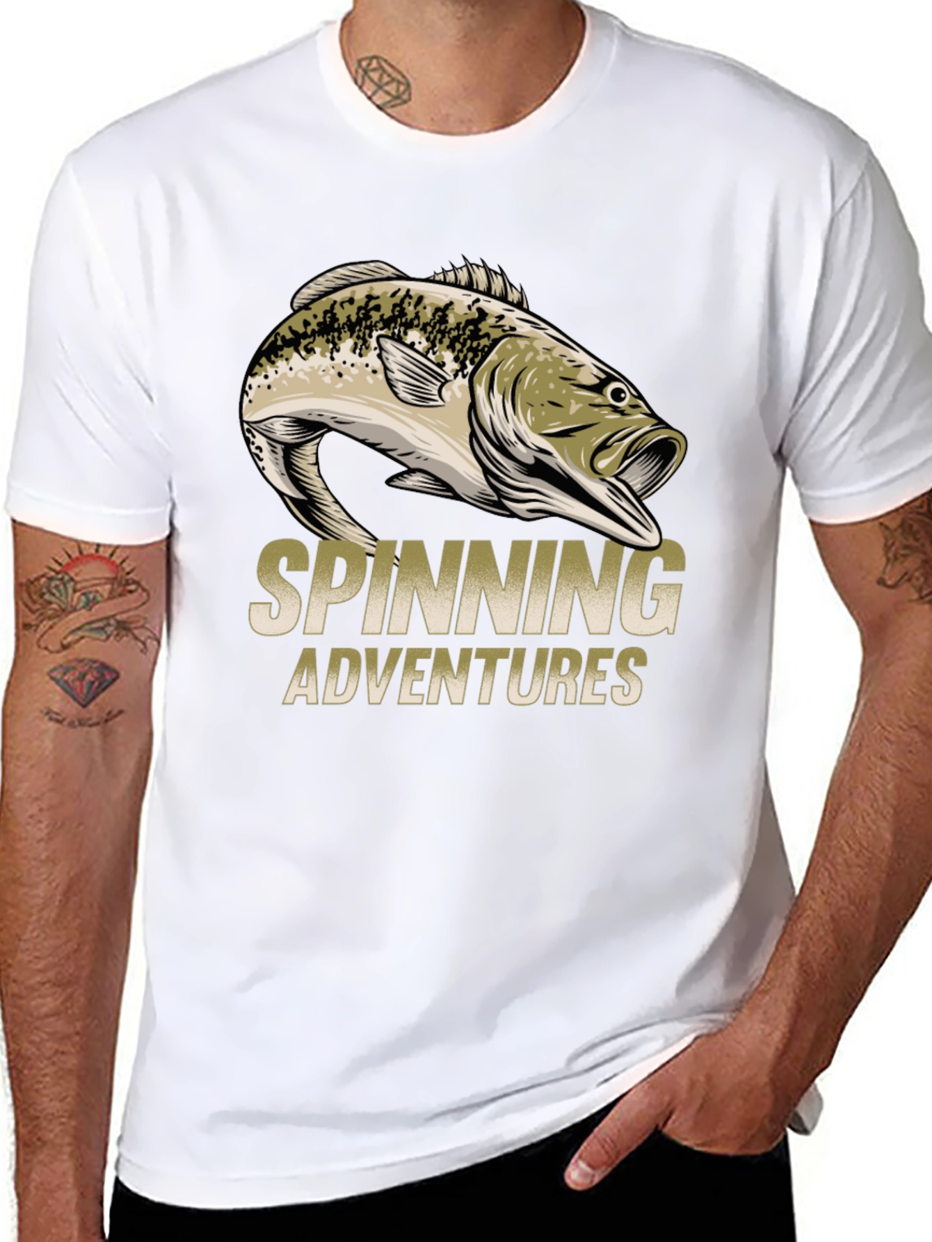 Spinning Adventures Bass Graphic Tee - 8