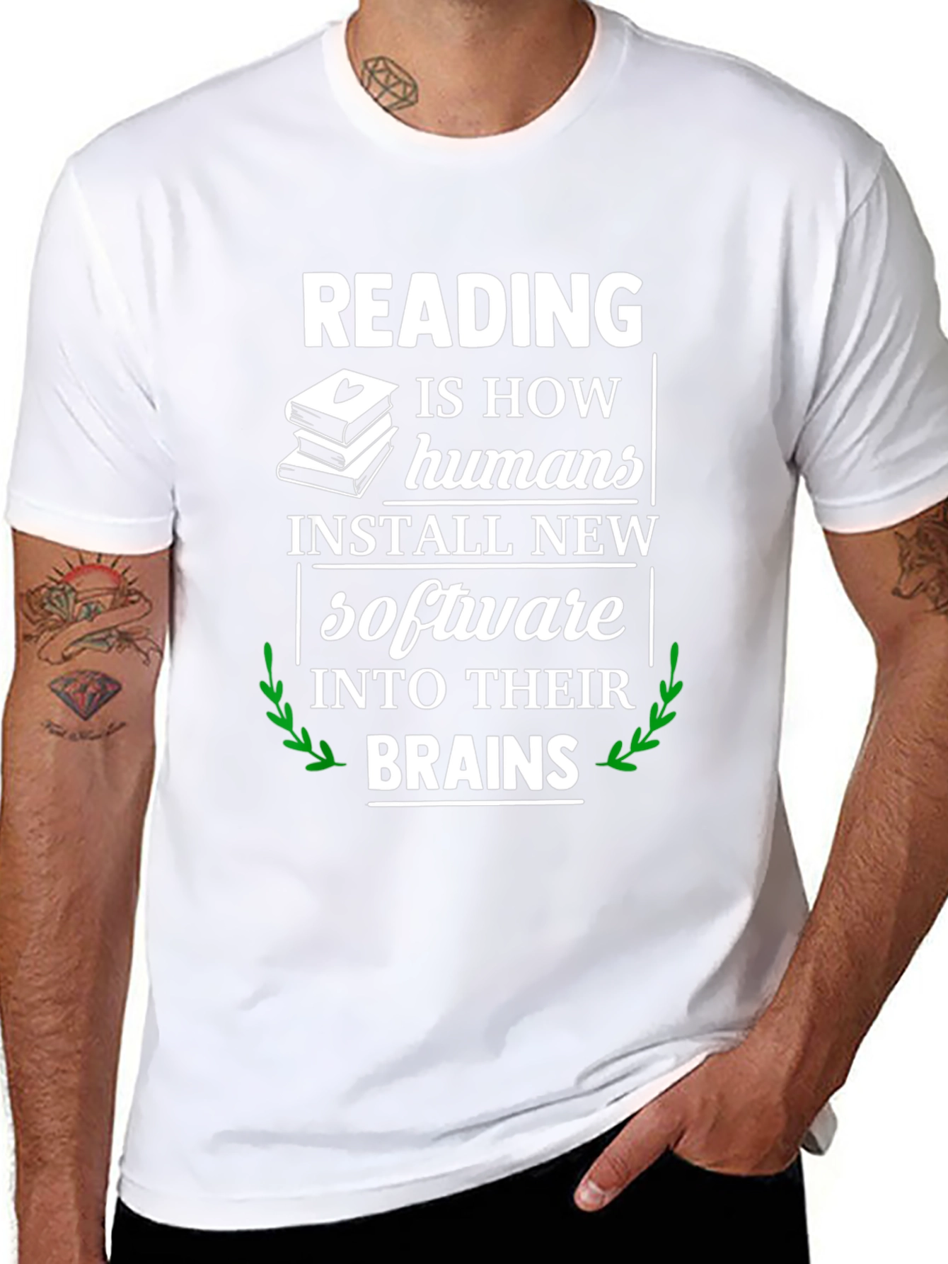 Black Reading Installs Software T-Shirt view 8