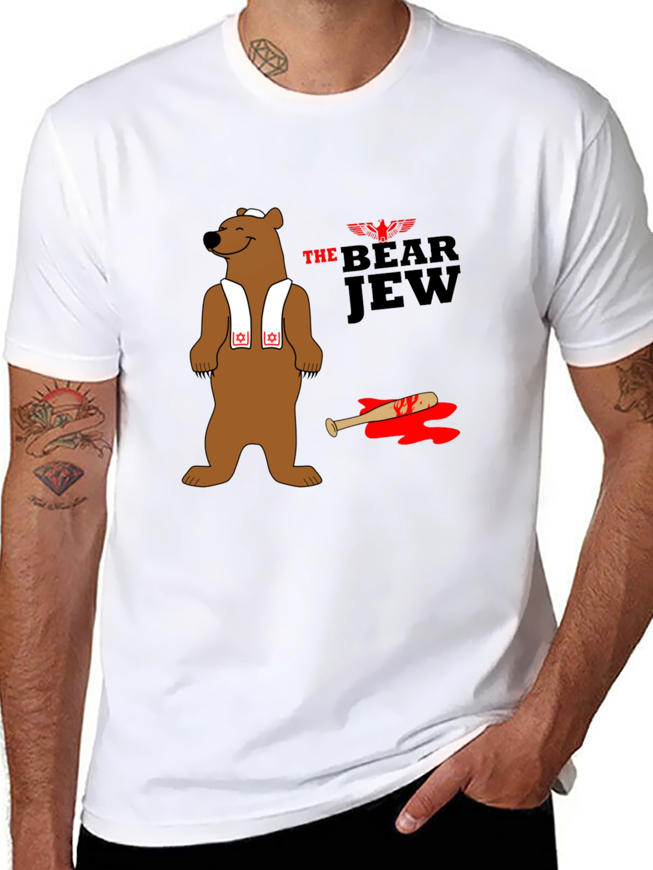 Black The Bear Jew T-Shirt view 8