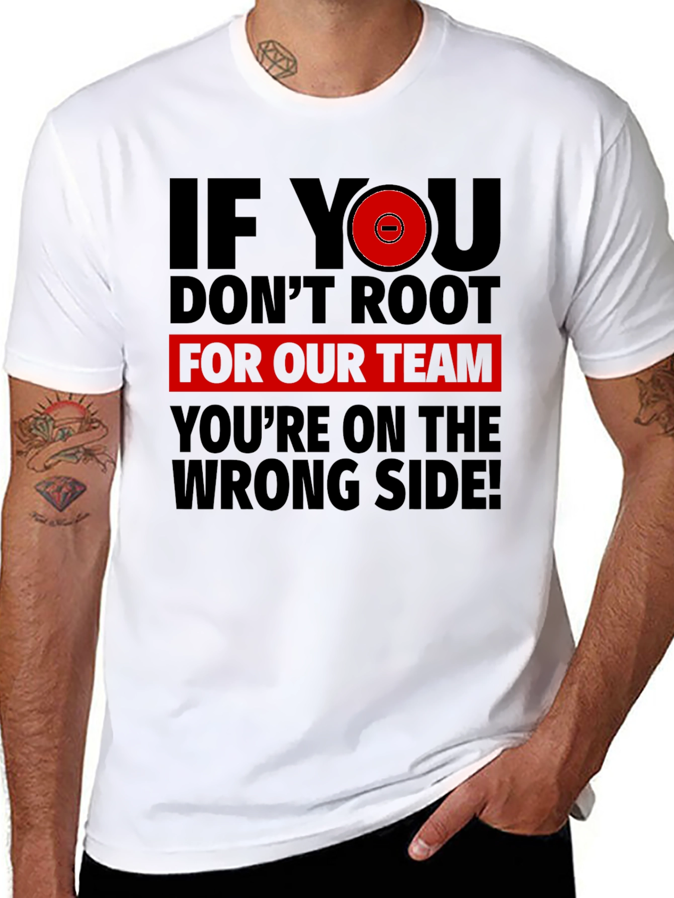 Black Root For Our Team Graphic T-Shirt view 8