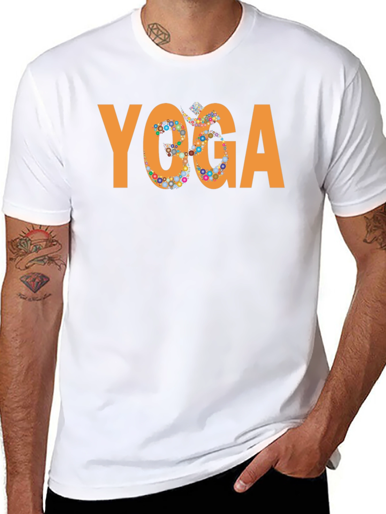 Black Yoga Graphic Tee - Meditative Comfort view 8