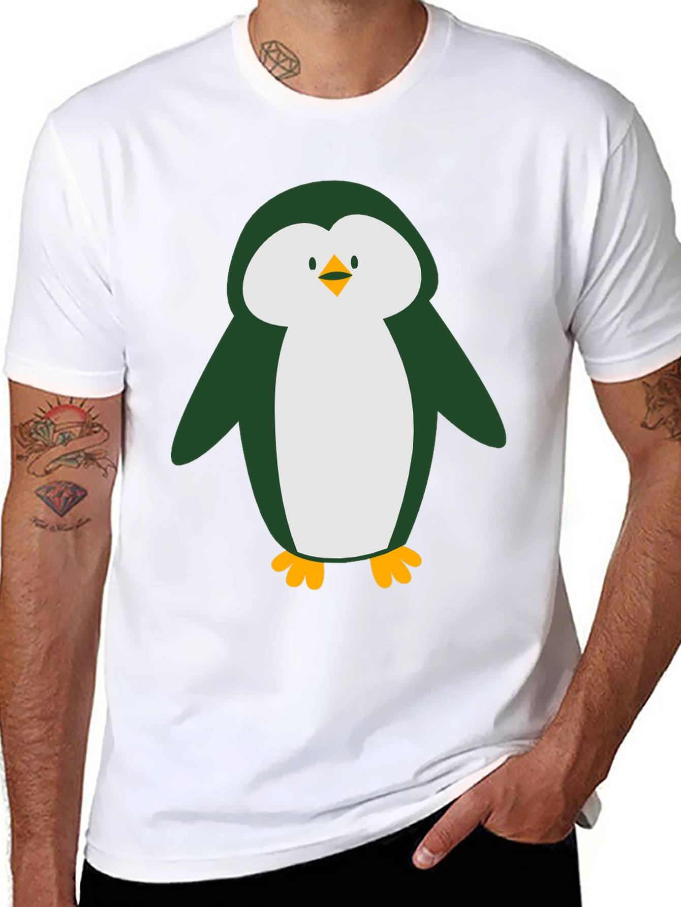 Black Penguin Graphic Tee - Comfy Casual Style view 8