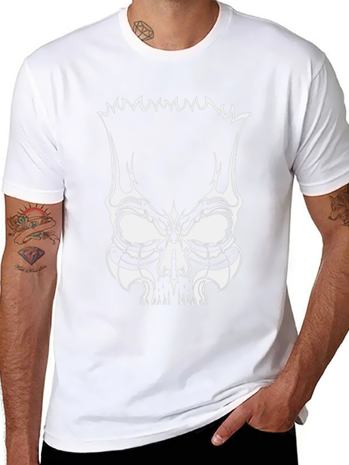 Black Skull Bart Graphic Tee - Mens Black T-Shirt view 8