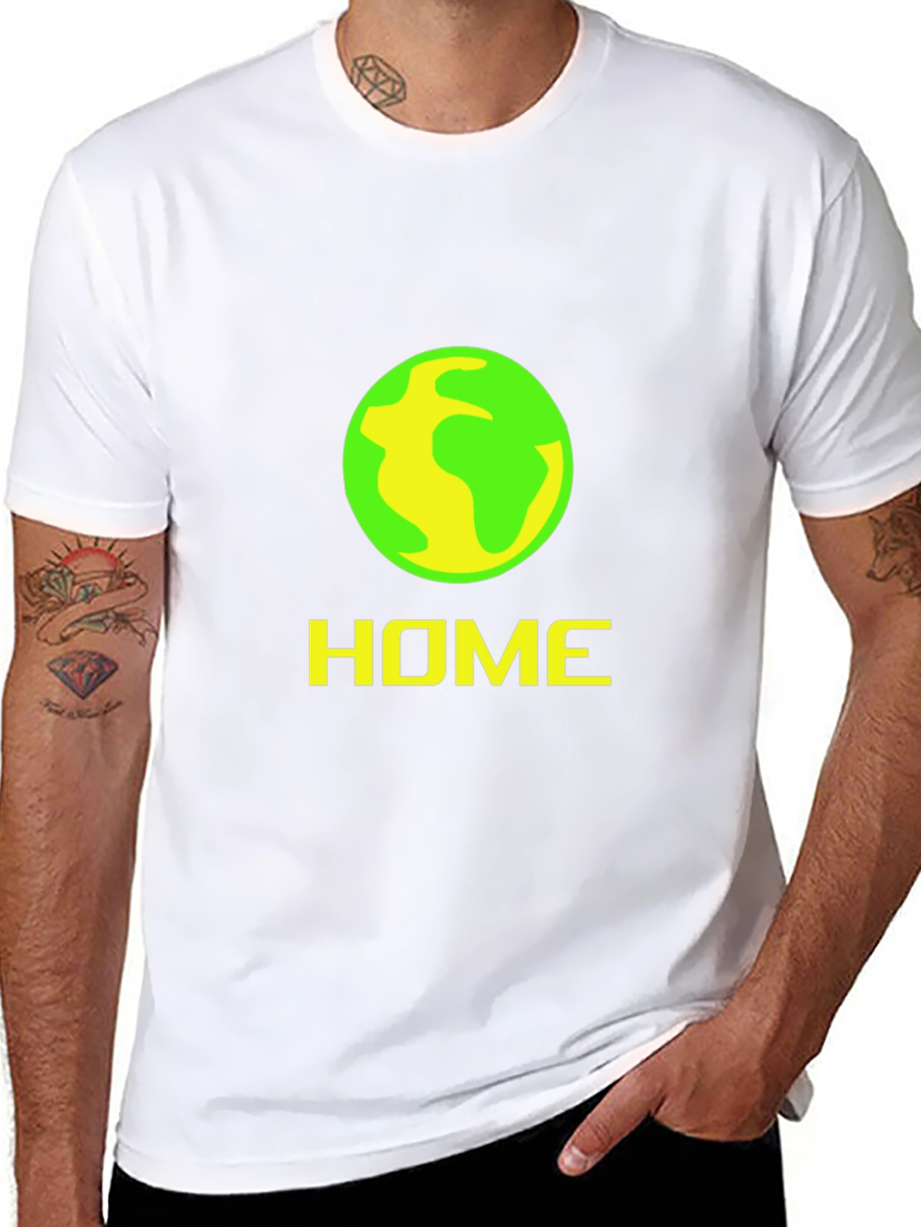 Black Home Planet Graphic Tee - Black Cotton Comfort view 8