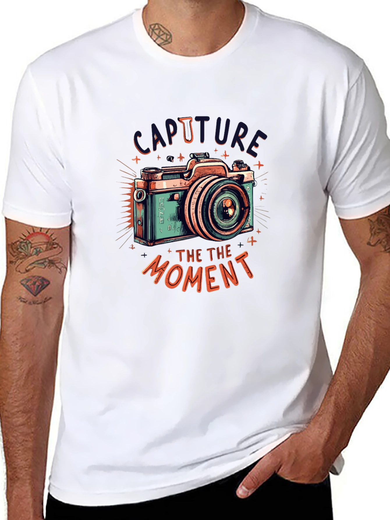 Black Retro Camera Graphic Tee - Capture the Moment view 8
