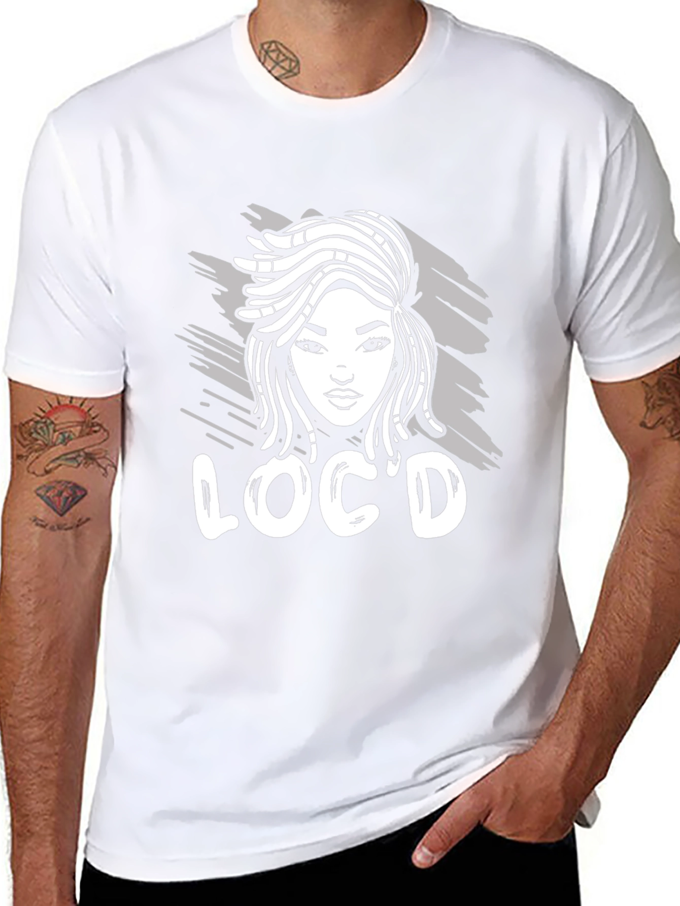 Black Loc'd Women's Graphic T-Shirt - Black view 8