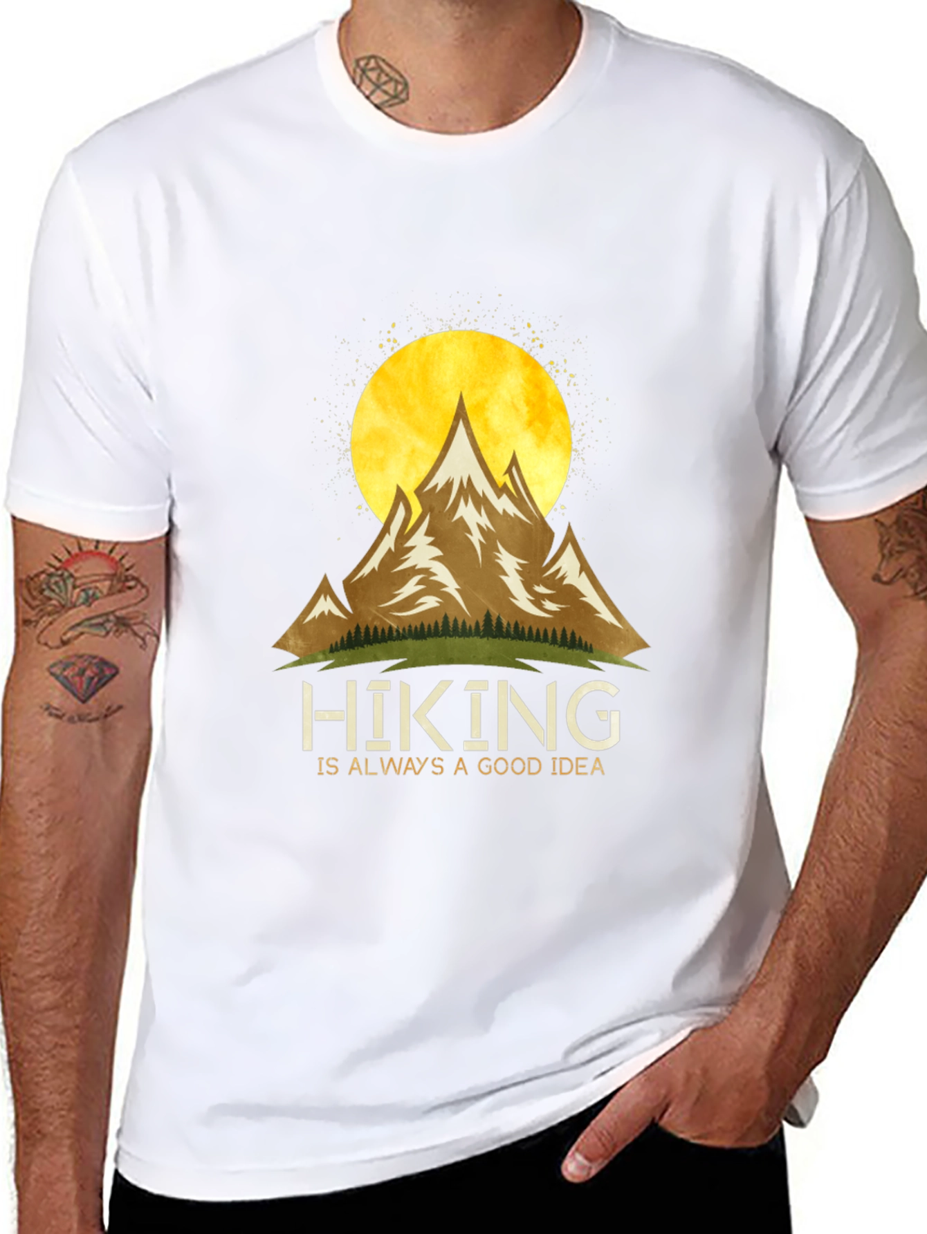Black Hiking is Always a Good Idea T-Shirt view 8