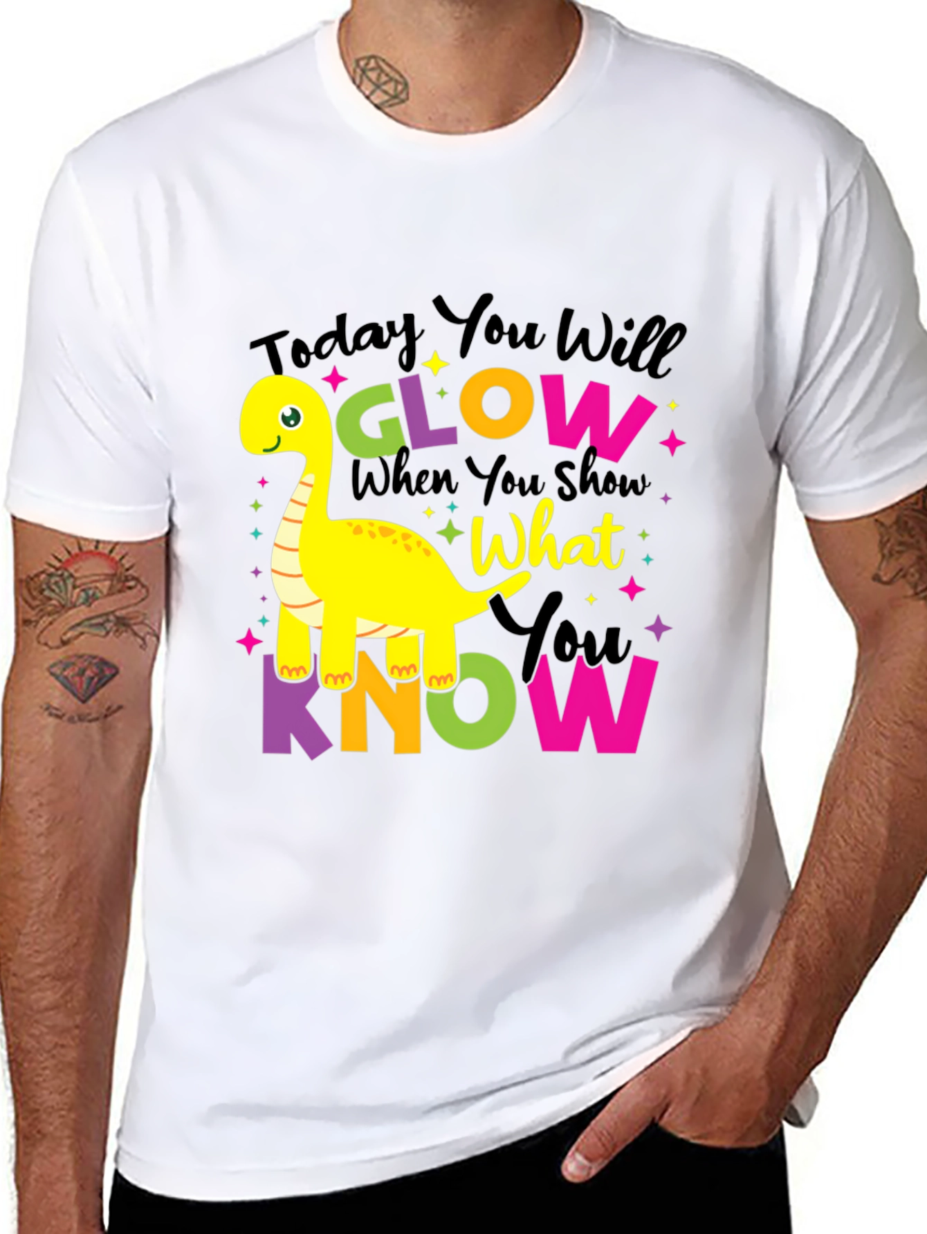 Black Glow What You Know Dino T-Shirt view 8