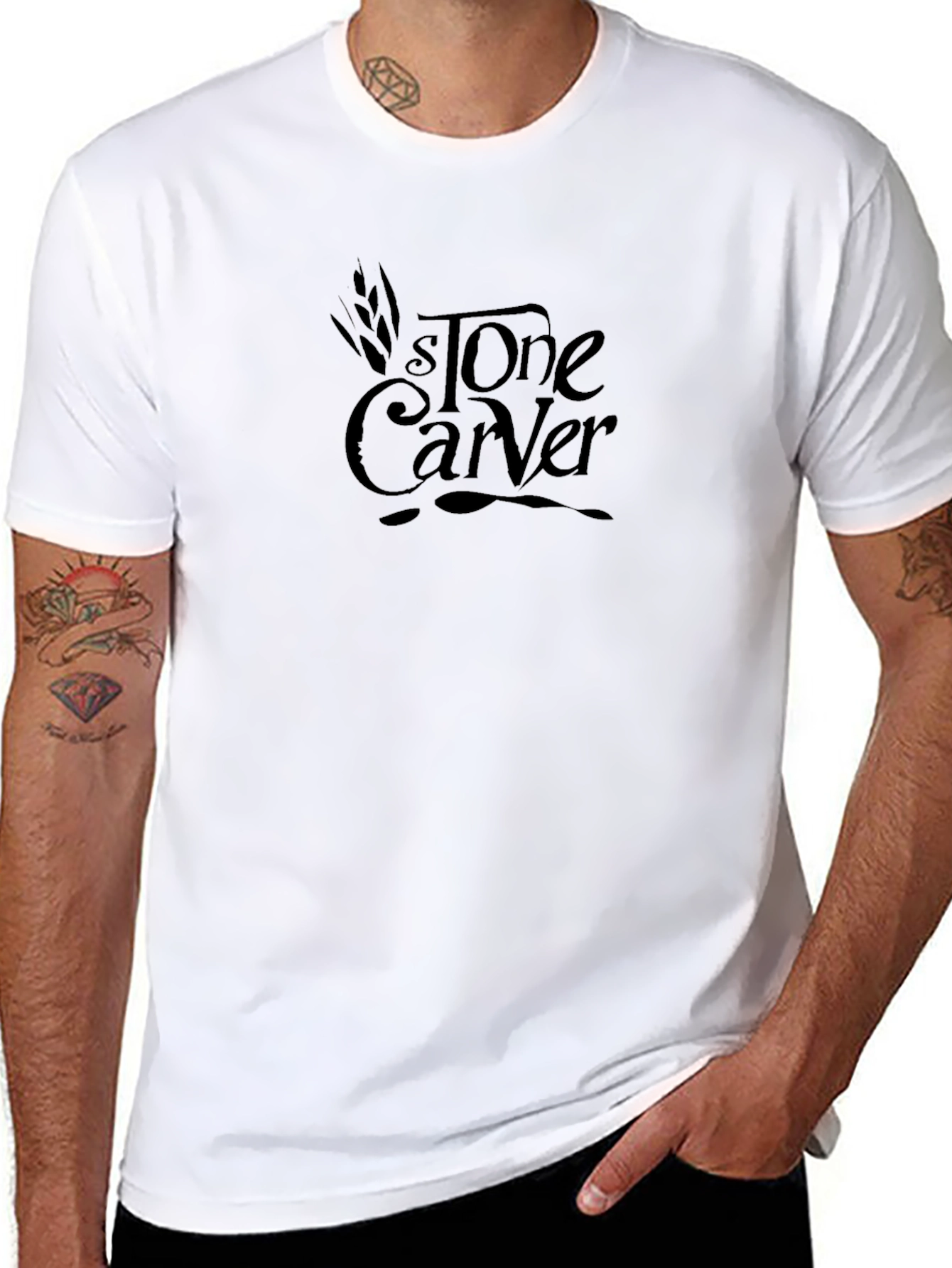 Black Stone Carver Graphic T-Shirt view 8