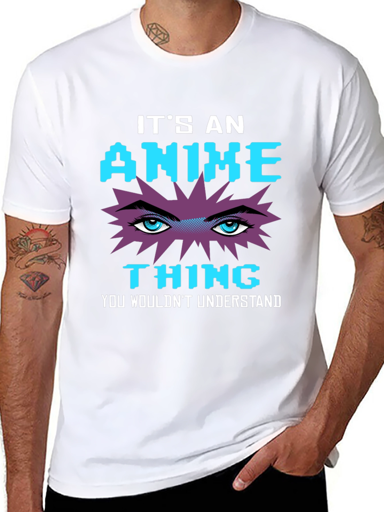Black Anime Thing Graphic T-Shirt - Geeky Style view 8