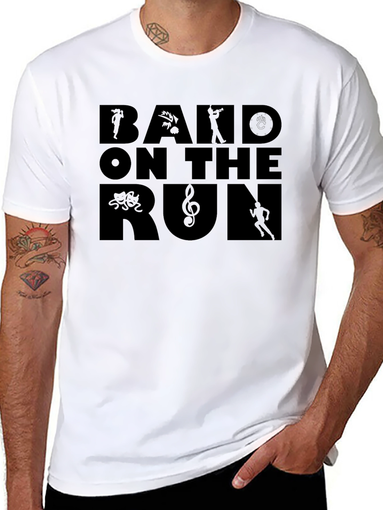 Black Band On The Run Graphic Tee view 8