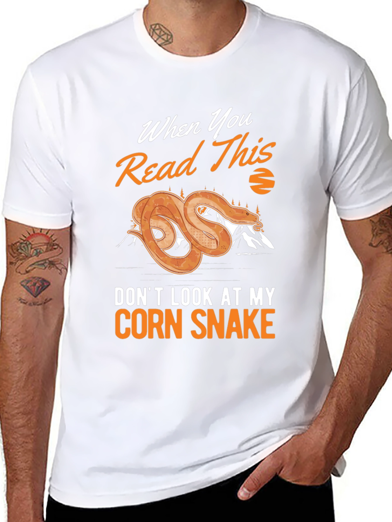 Black Corn Snake Novelty Graphic Tee view 8