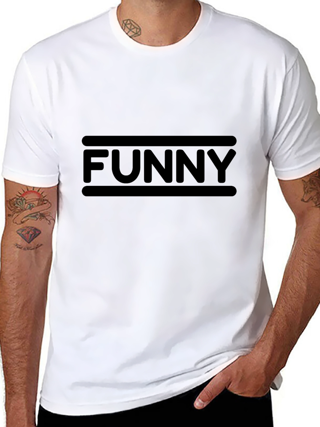 Black Funny Graphic Black T-Shirt view 8