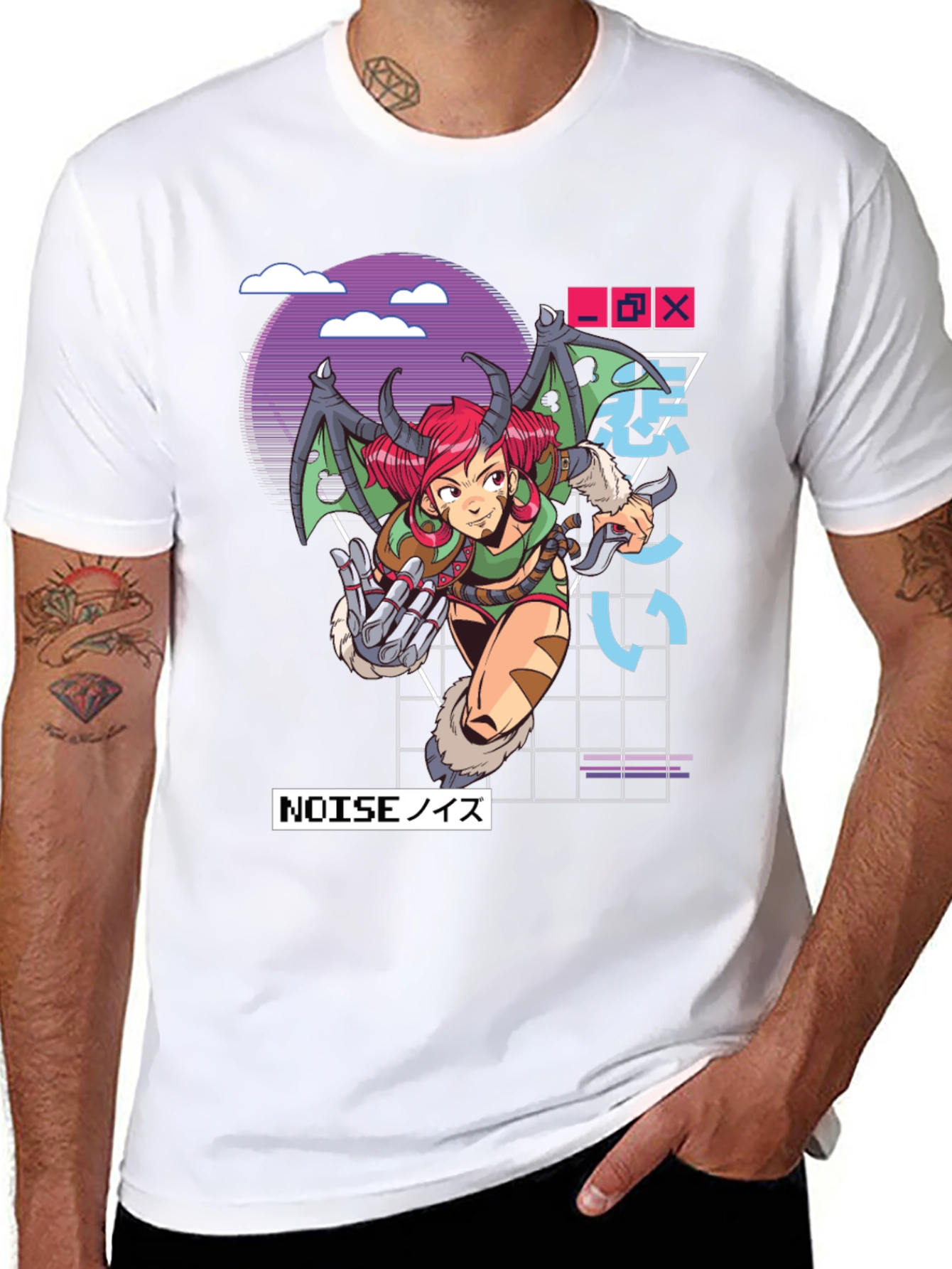 Black Anime Girl Graphic T-Shirt view 8