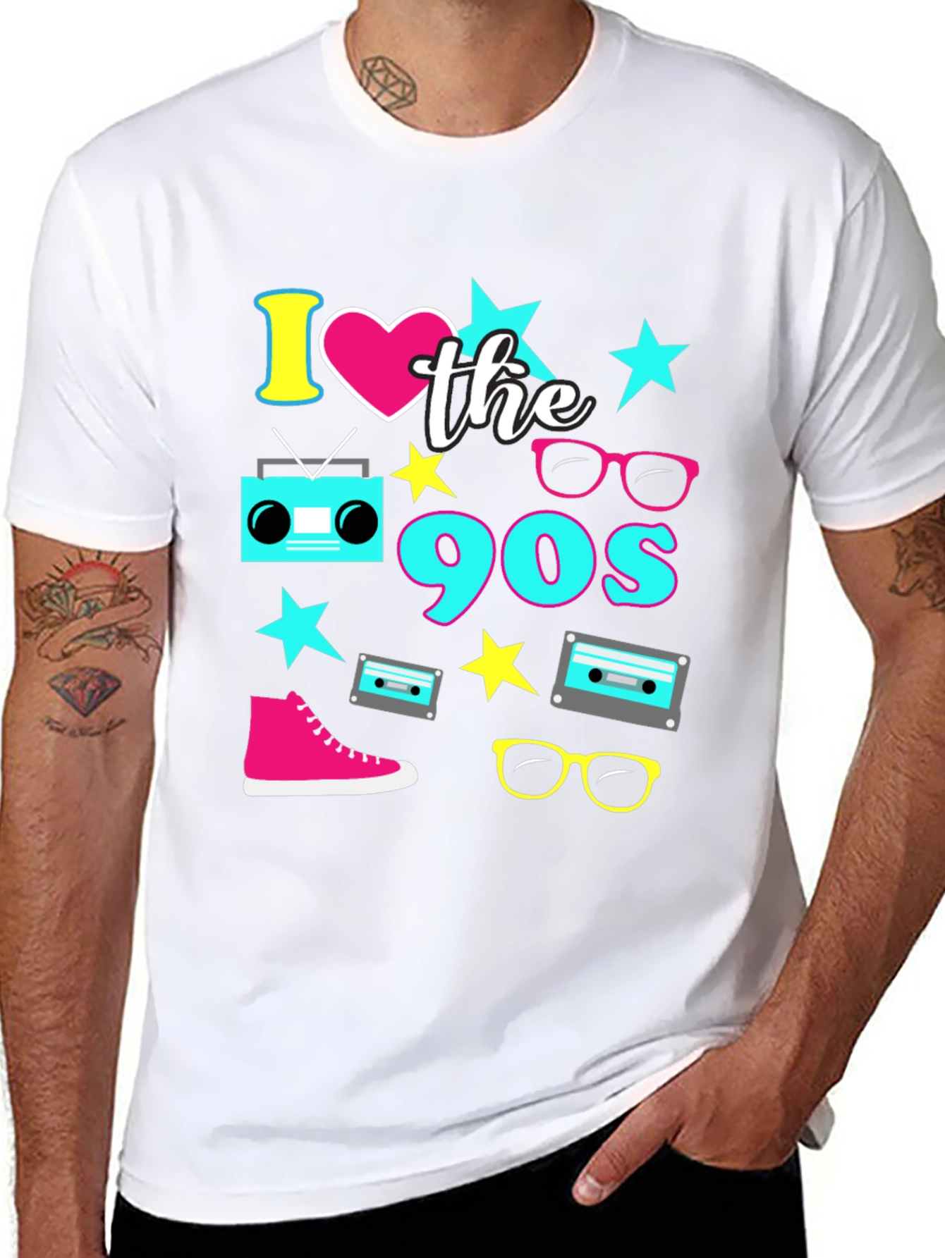 I Love the 90s Black T-Shirt - 8