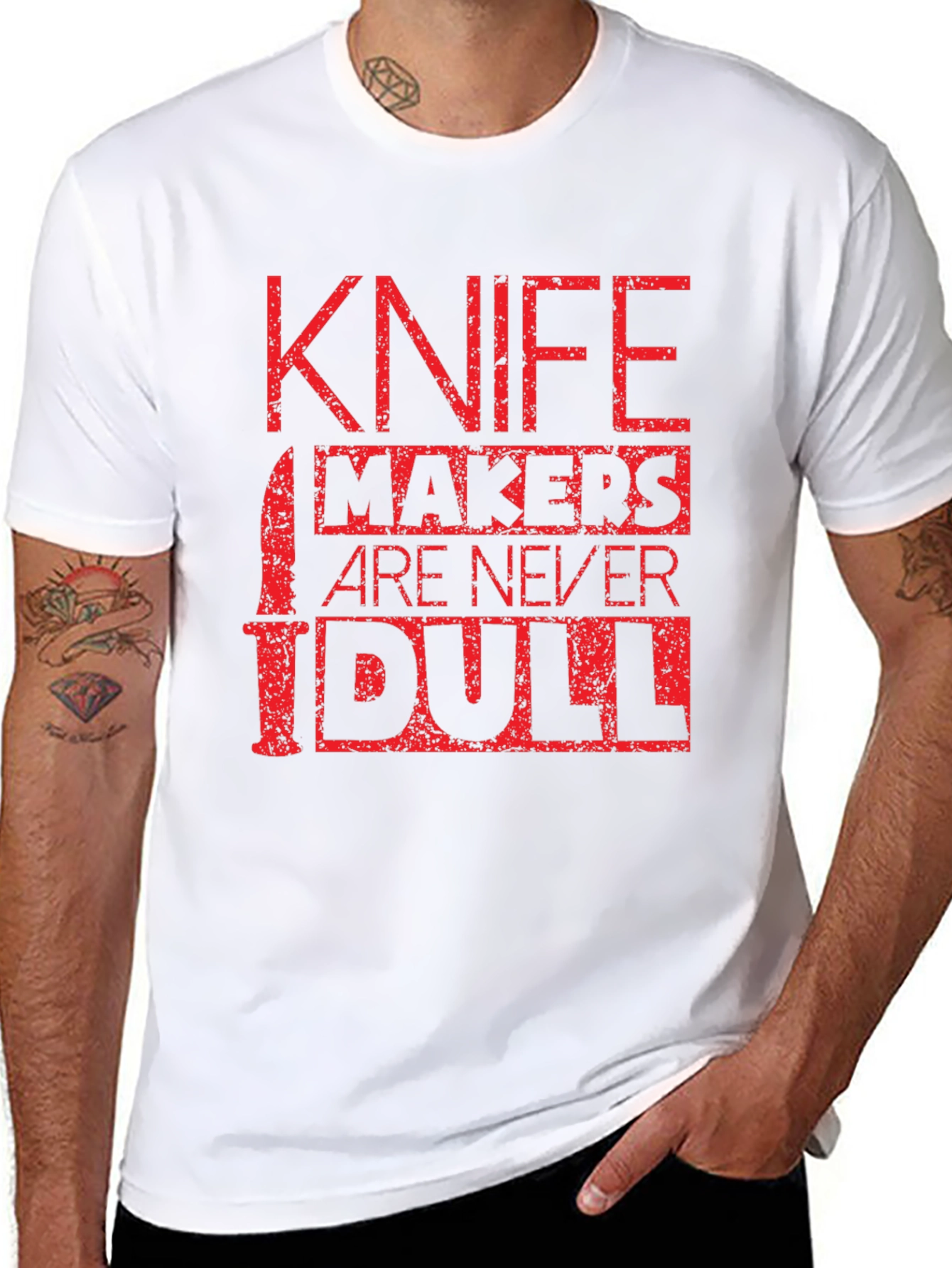 Black Knife Makers Are Never Dull Graphic Tee view 8