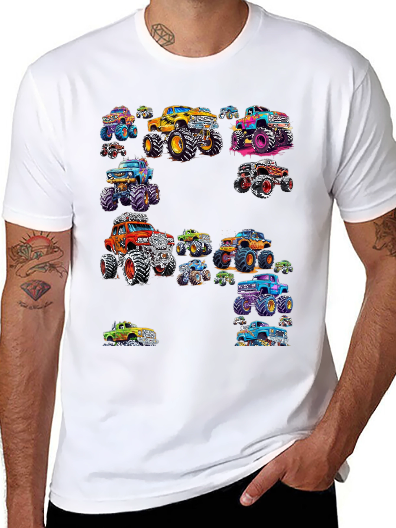 Black Monster Truck Rally Graphic T-Shirt view 8
