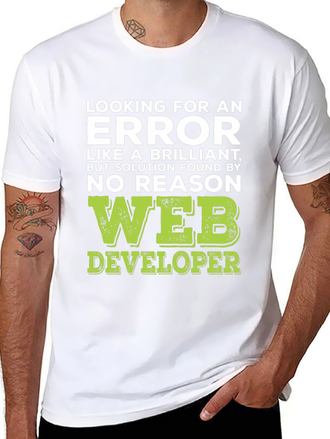 Black Web Developer T-Shirt: Finding Errors Brilliance view 8