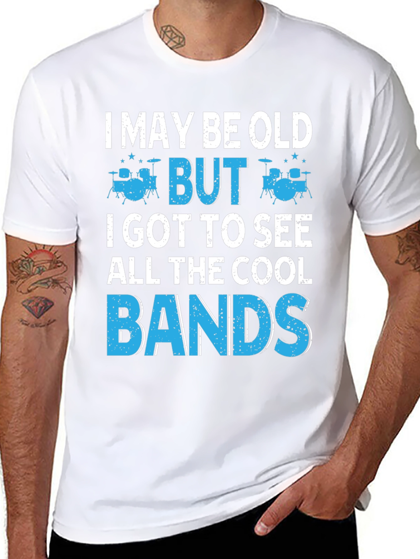 Black I May Be Old But I Got To See All The Cool Bands T-Shirt view 8
